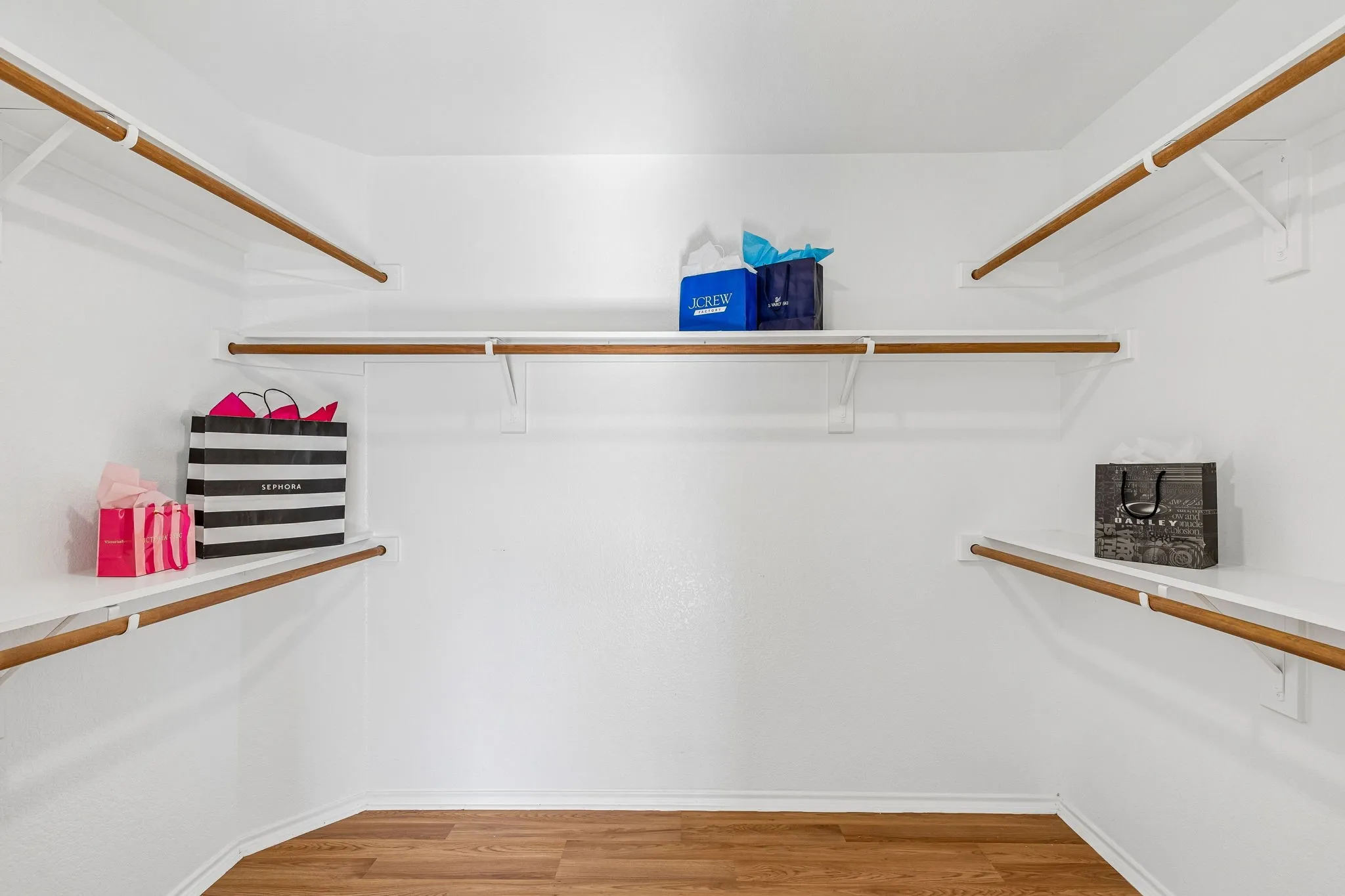 An oversized walk-in closet completes the primary suite with exceptional storage and organization.