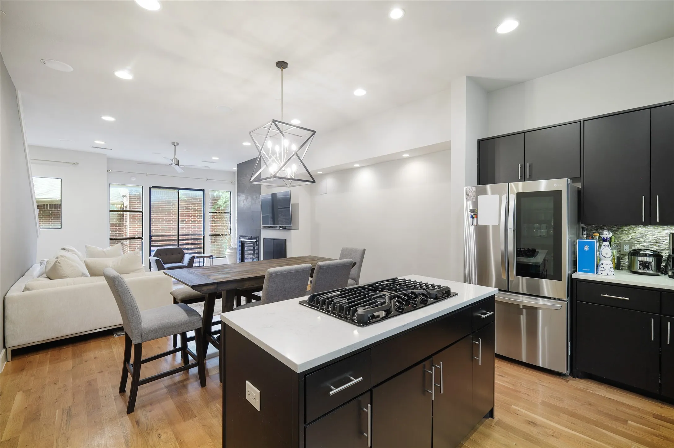 Kitchen Open to Living