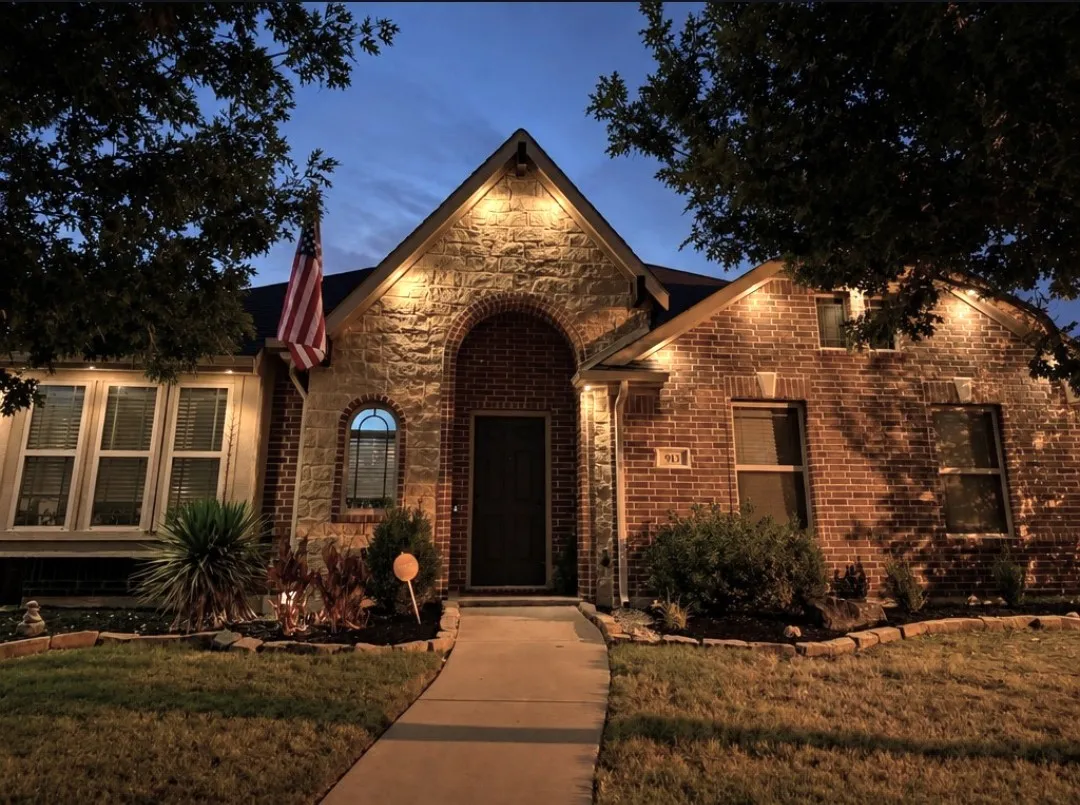 Permanently installed outdoor lighting
