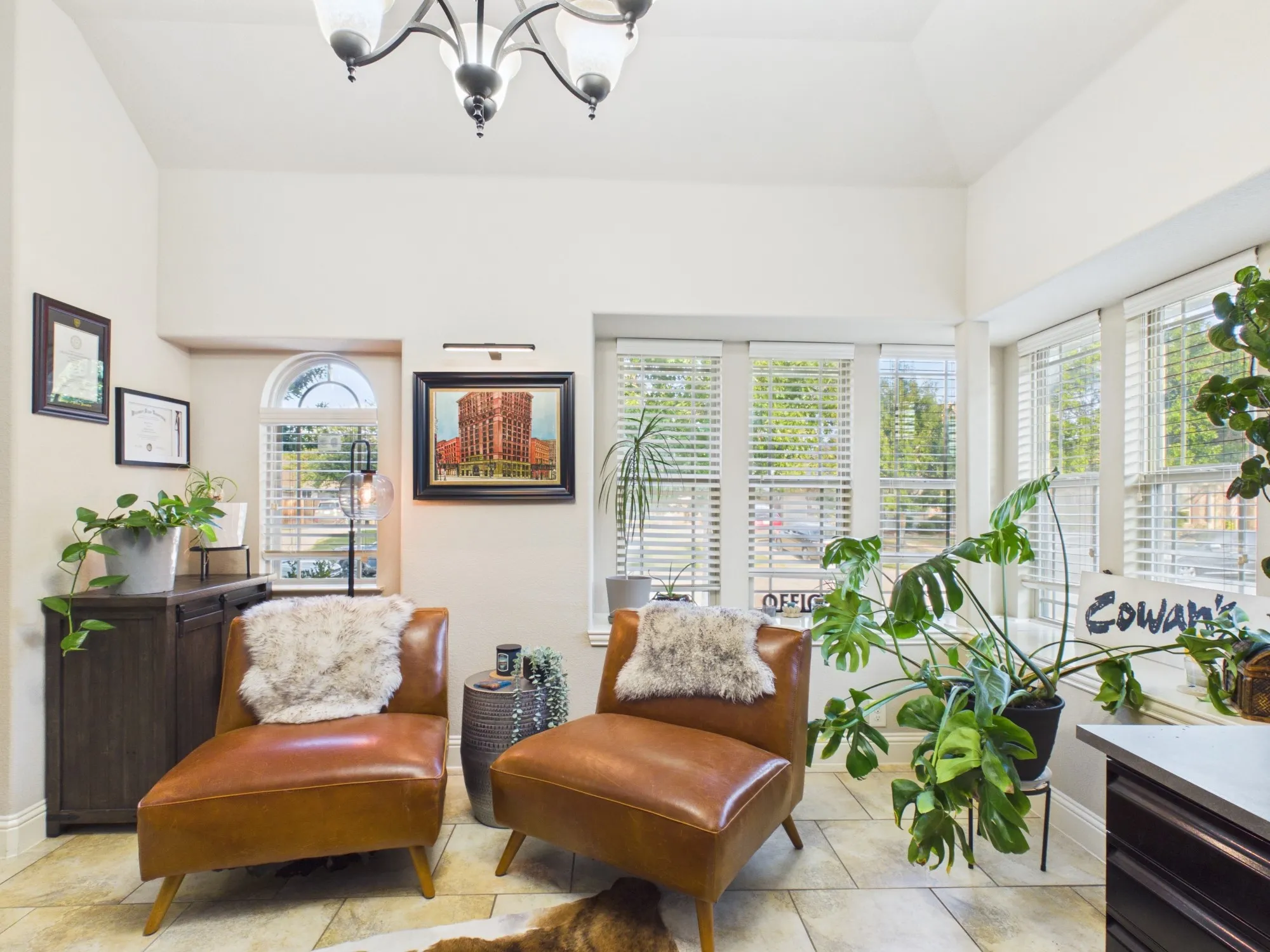 This FLEX room is an office but could be a formal dining room or work out room