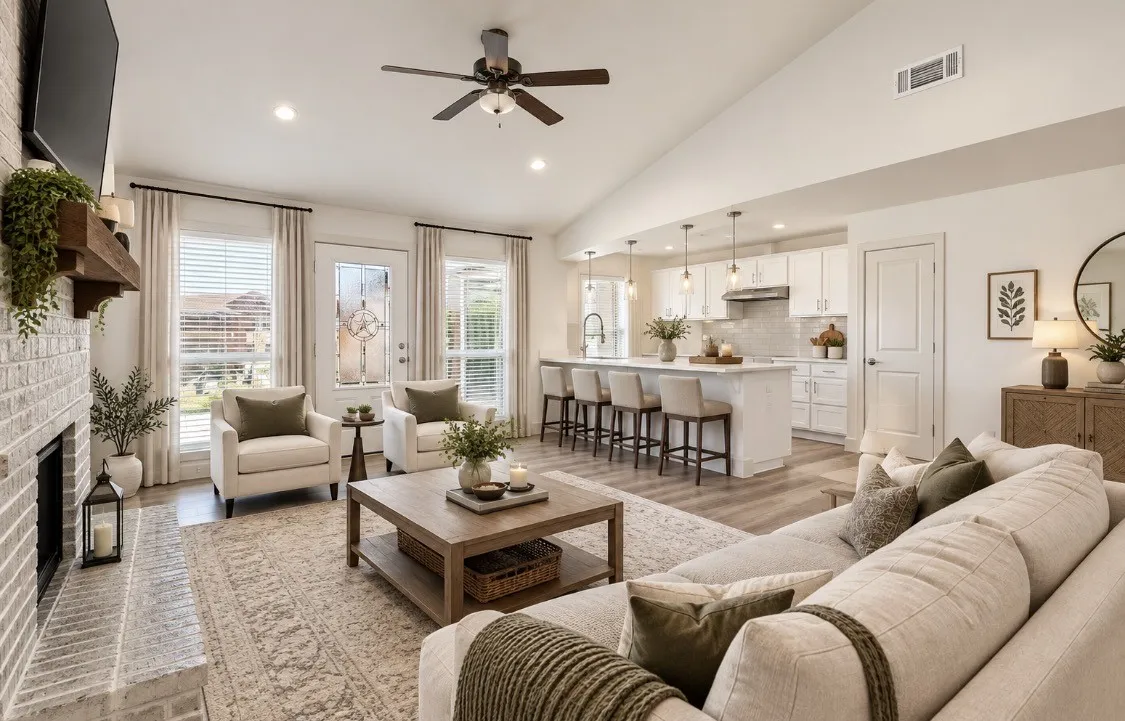Example of furnished living room area