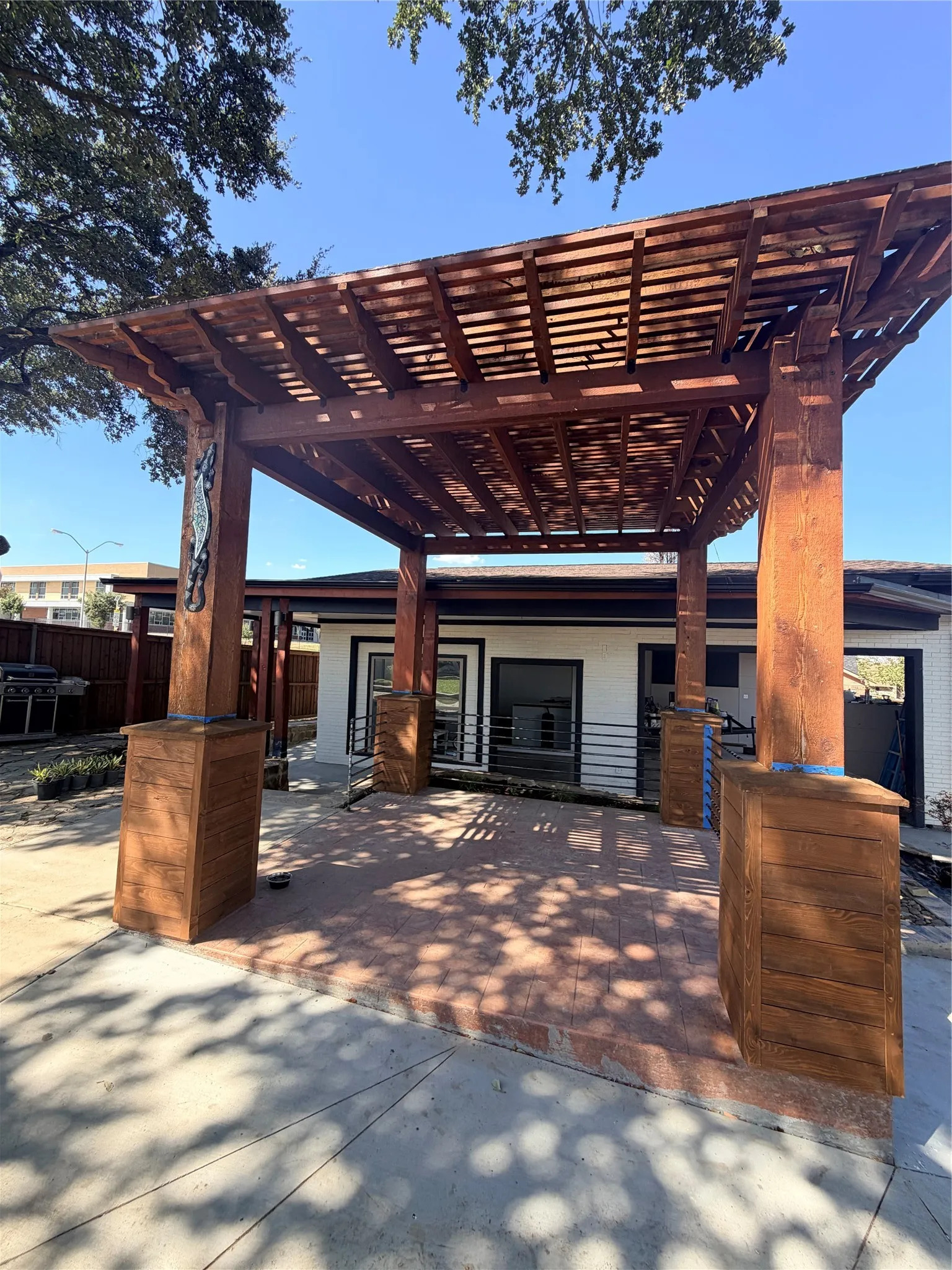 Covered patio deck area