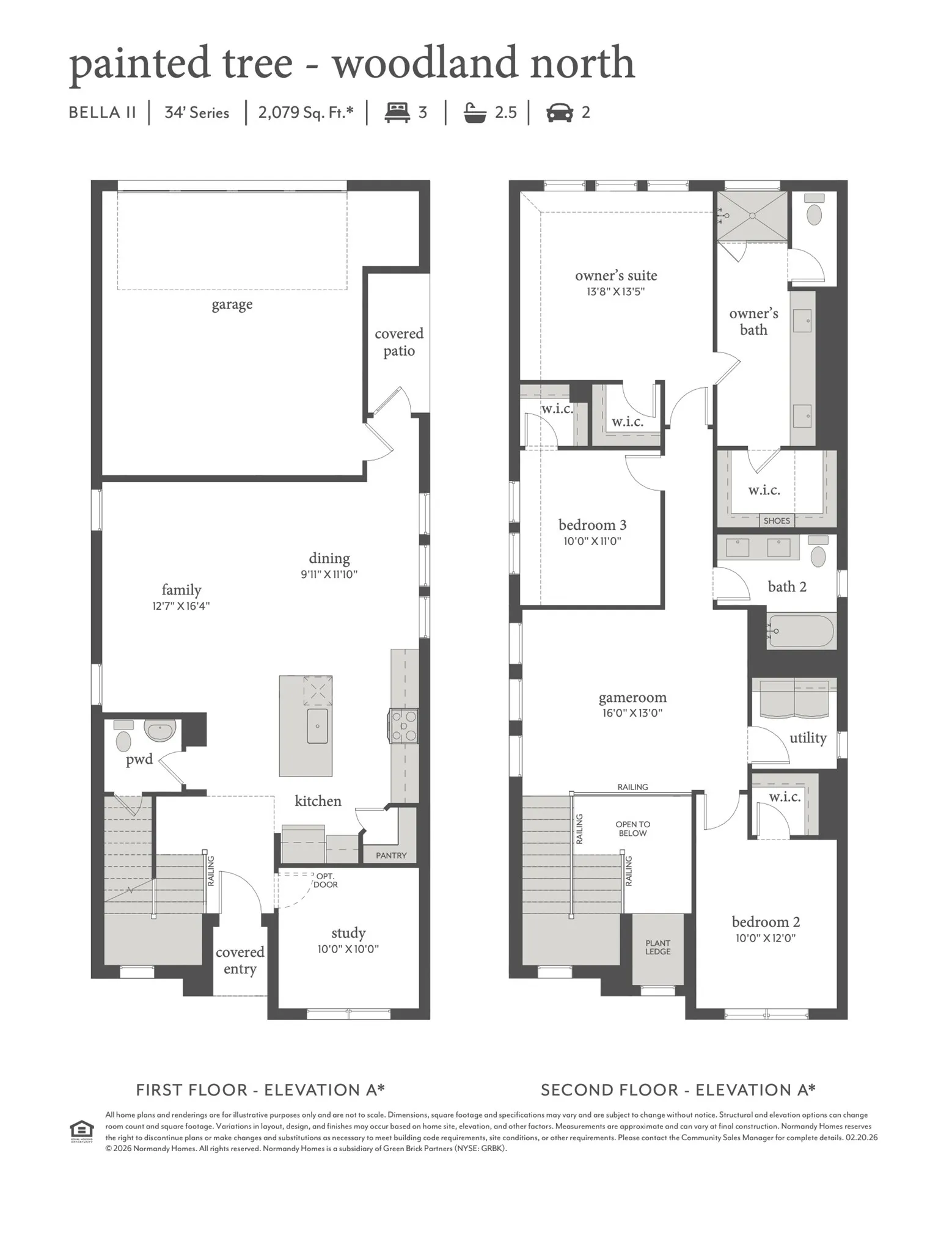 Featuring a delightful open concept main floor with nicely sized bedrooms upstairs, our new Bella II plan is the perfect home for your family!