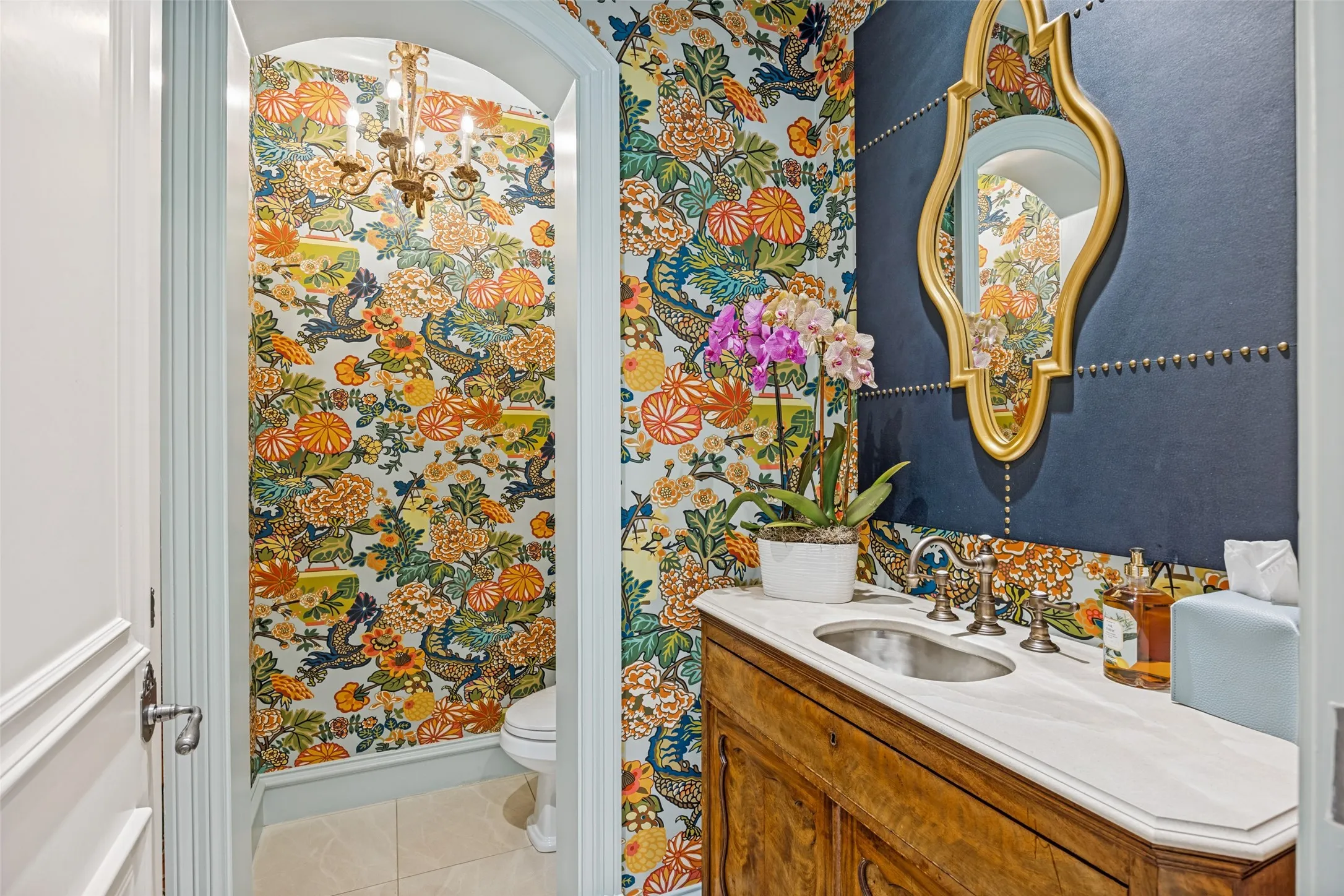 Downstairs front powder bathroom