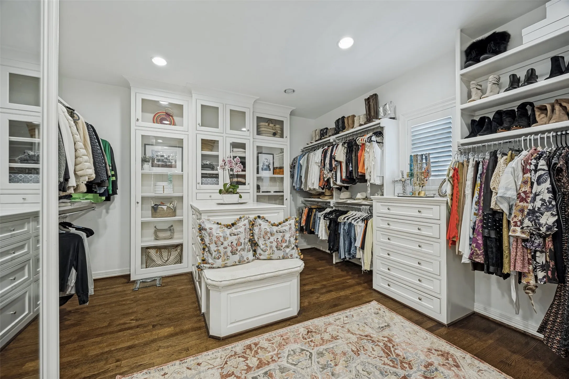 One of two walk in closets in the primary suite