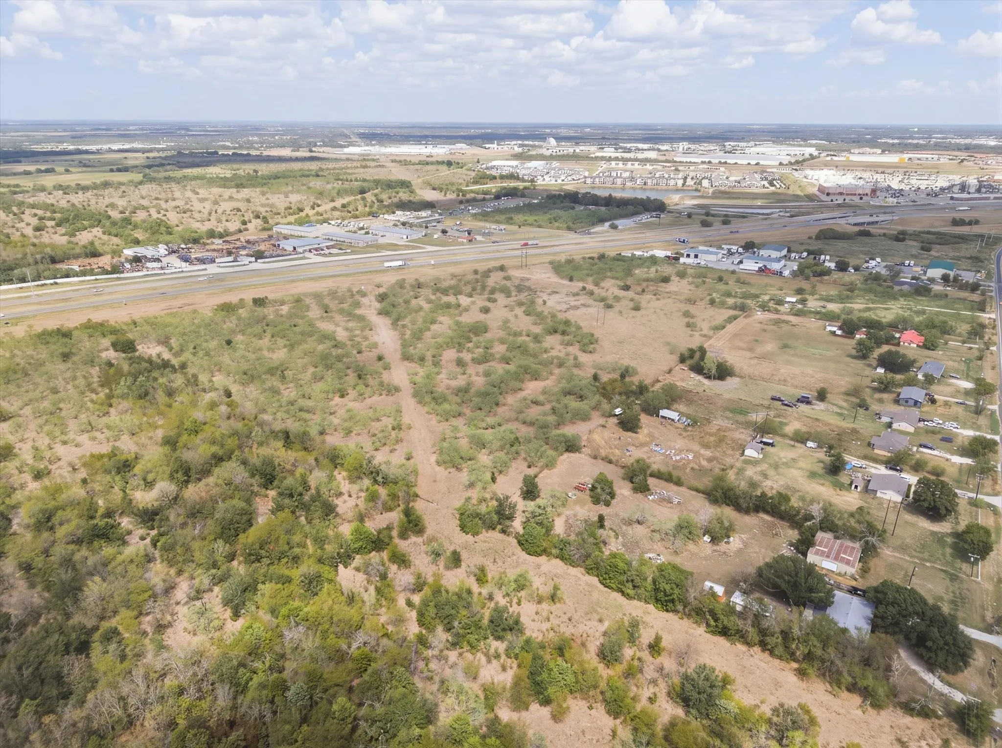 View looking North towards Terrell, Texas