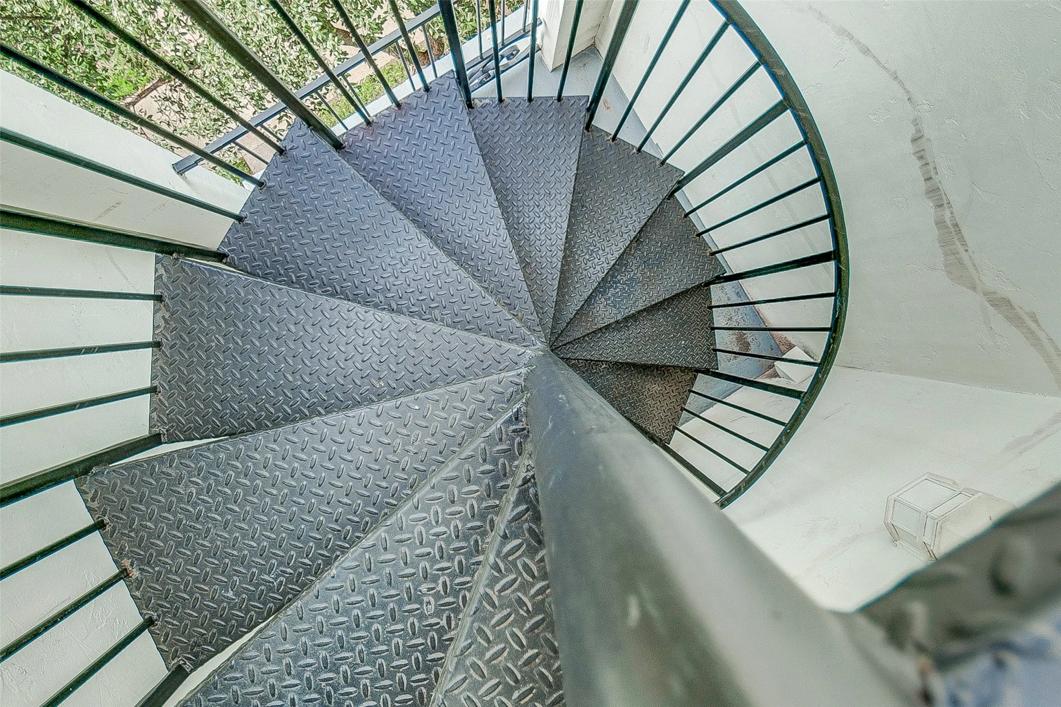 stairs to rooftop deck