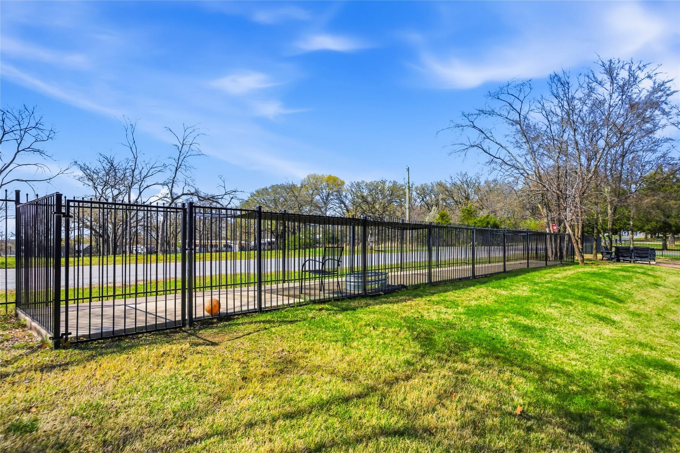 Secure dog run for your fur babies.