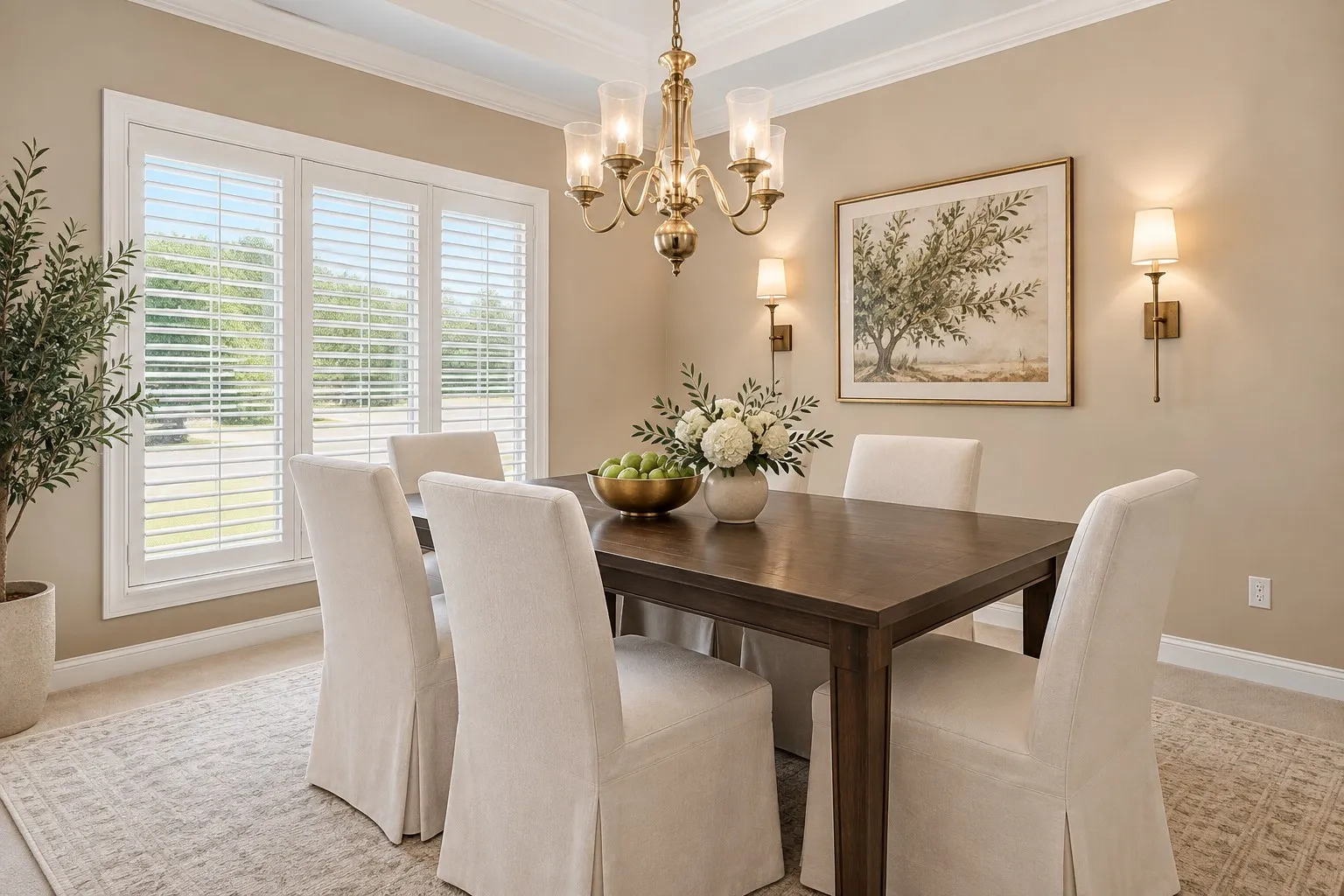 Dining Room virtually staged