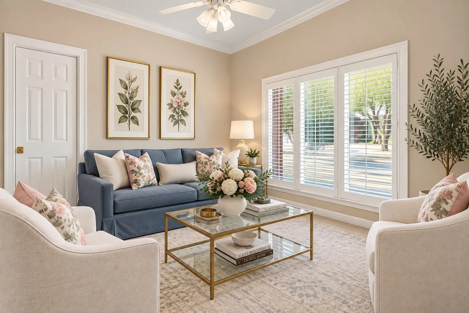 Living Room virtually staged