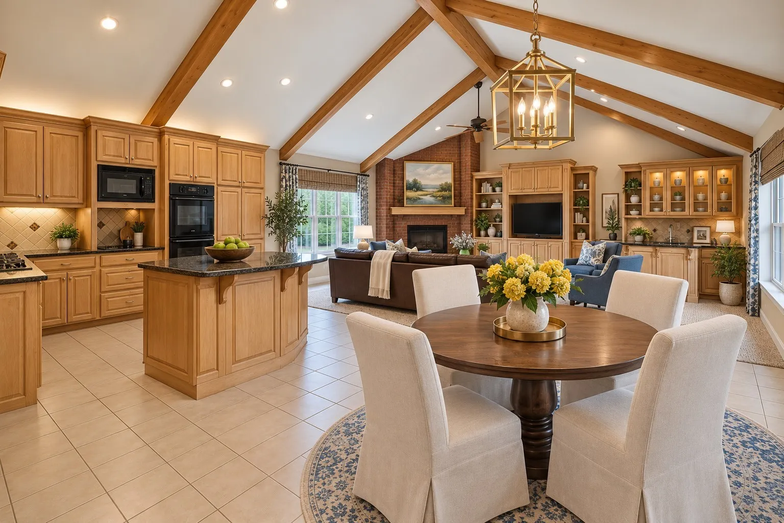 Den and Breakfast Room virtually staged