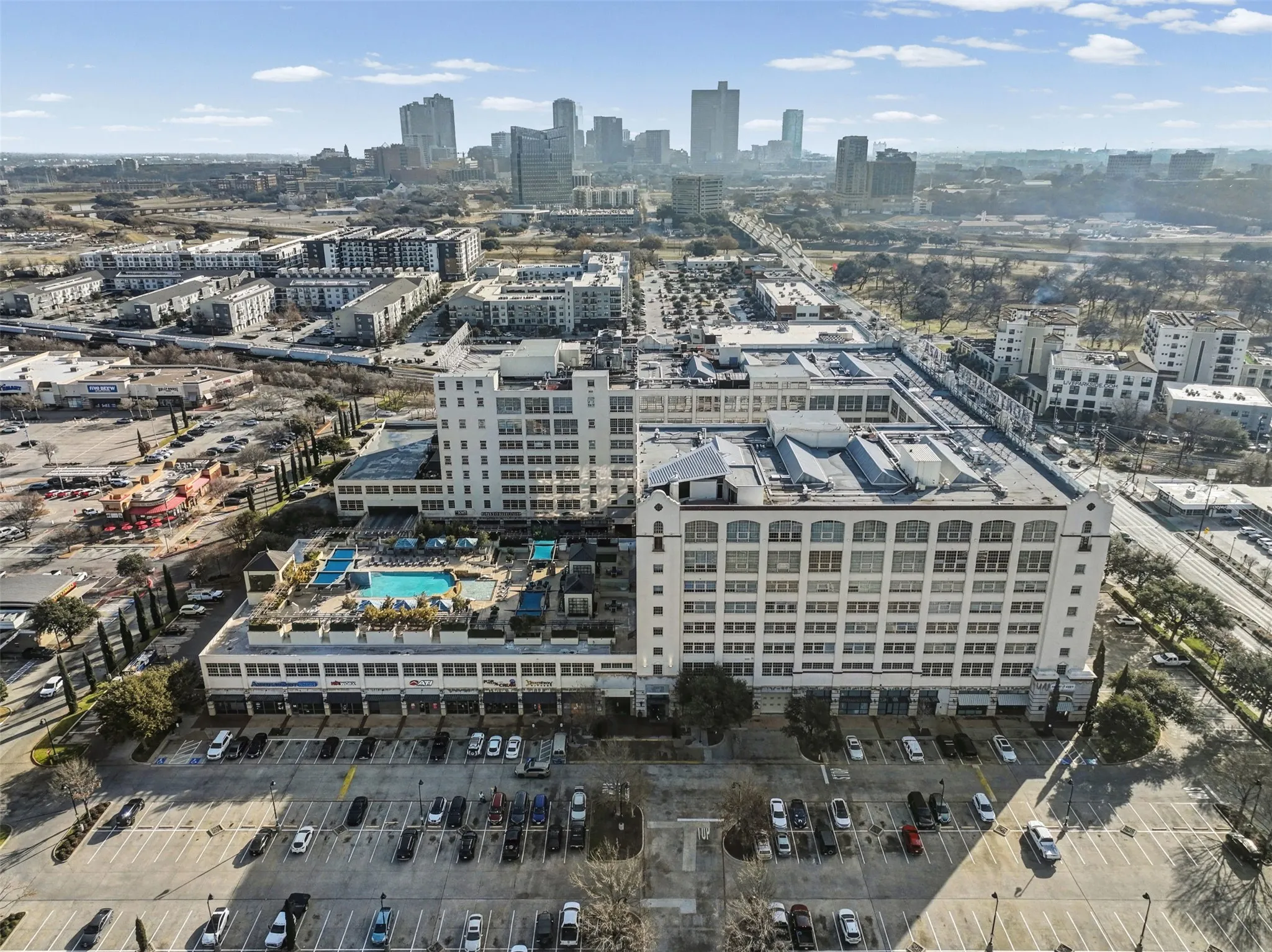 Drone / aerial view of skyline