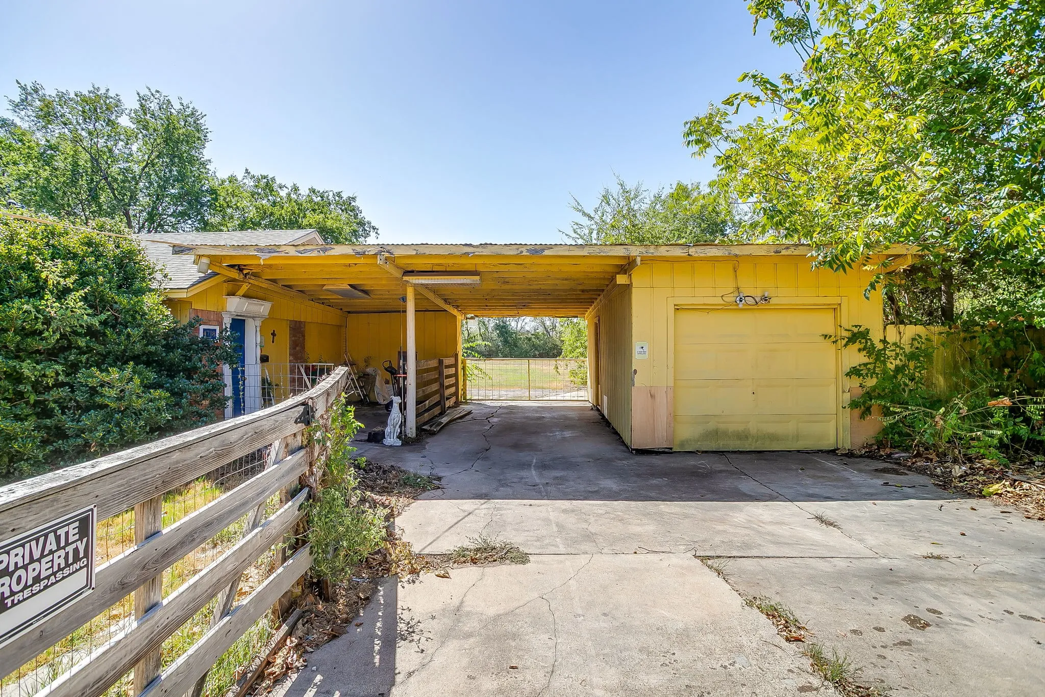 Second house, carport and garage