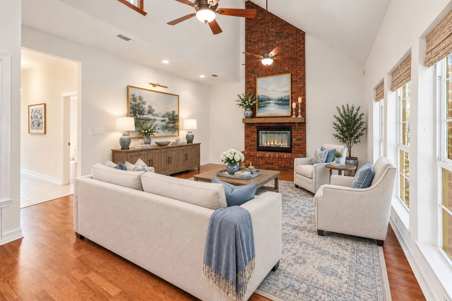 Virtually Staged Living Room