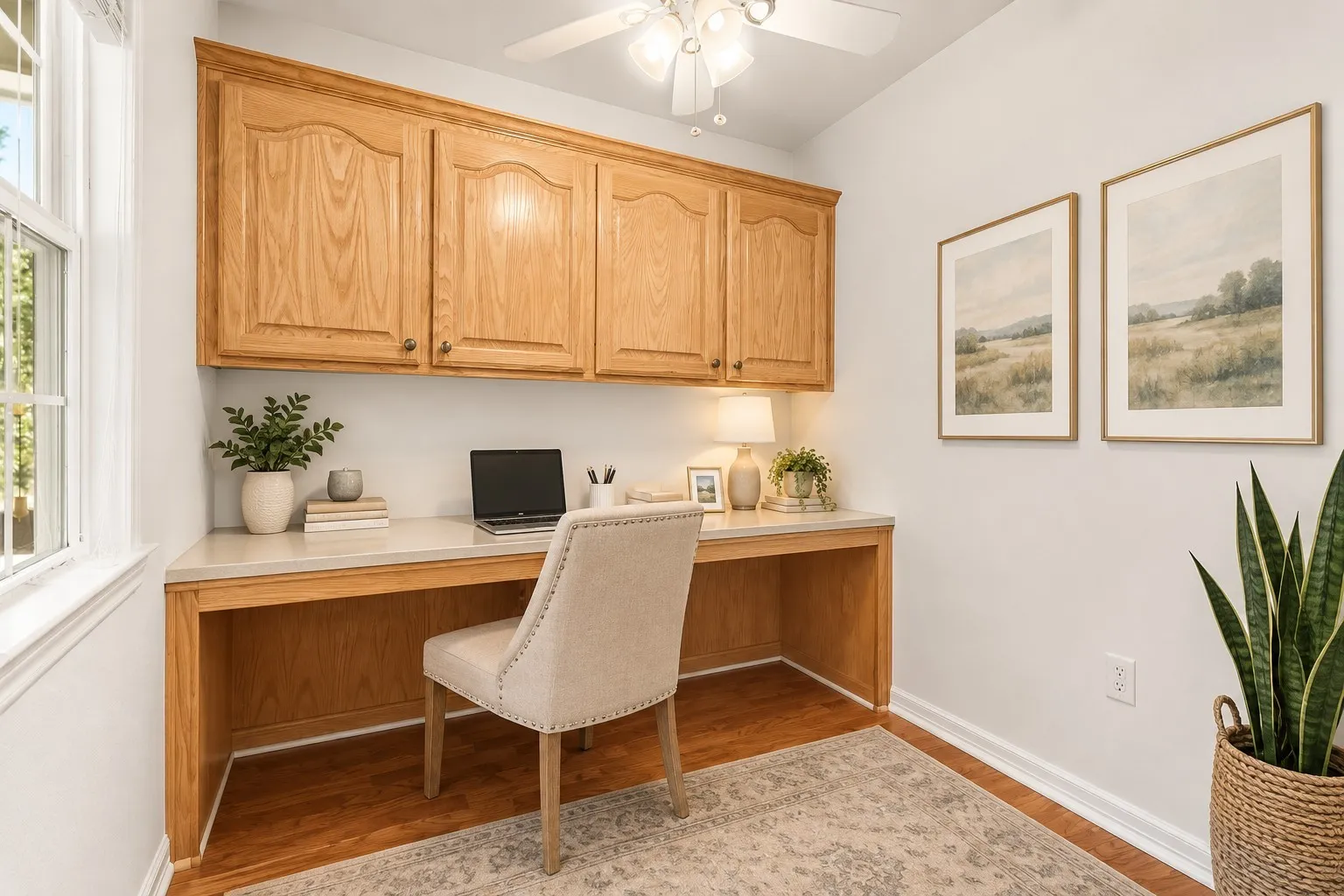 Virtually Staged Office Nook