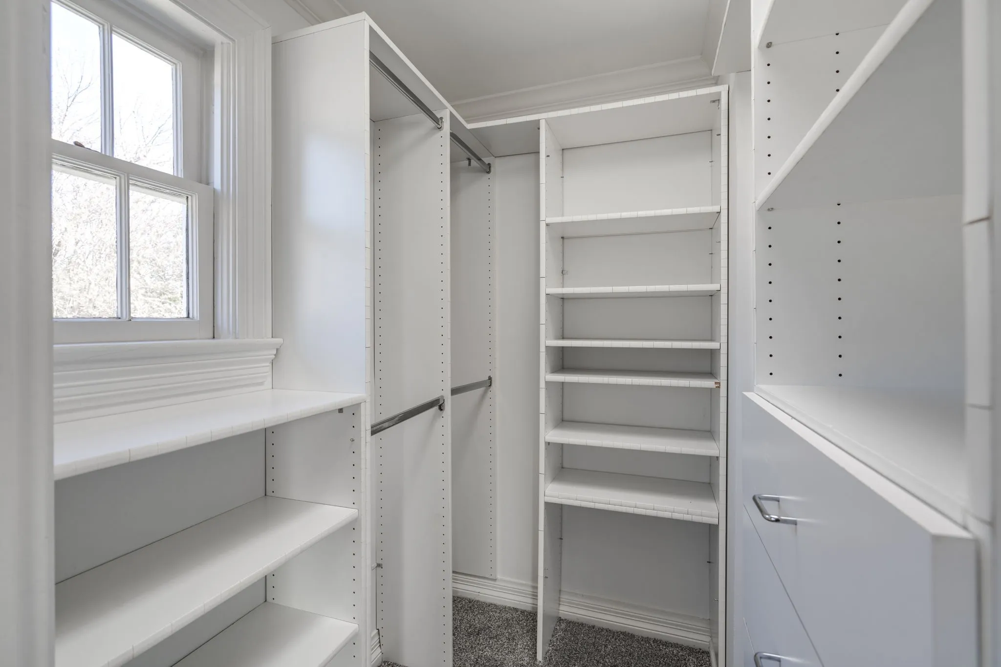 View of walk in closet
