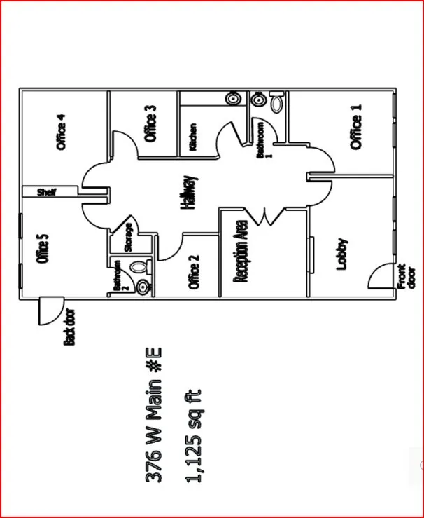 Floor Plan of Office Condo Unit E