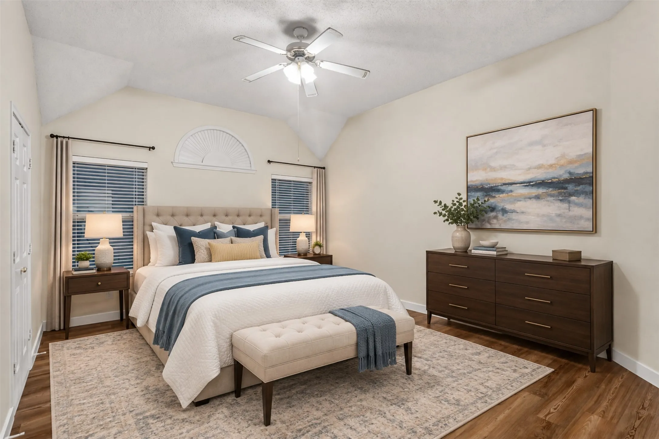 Spacious primary bedroom