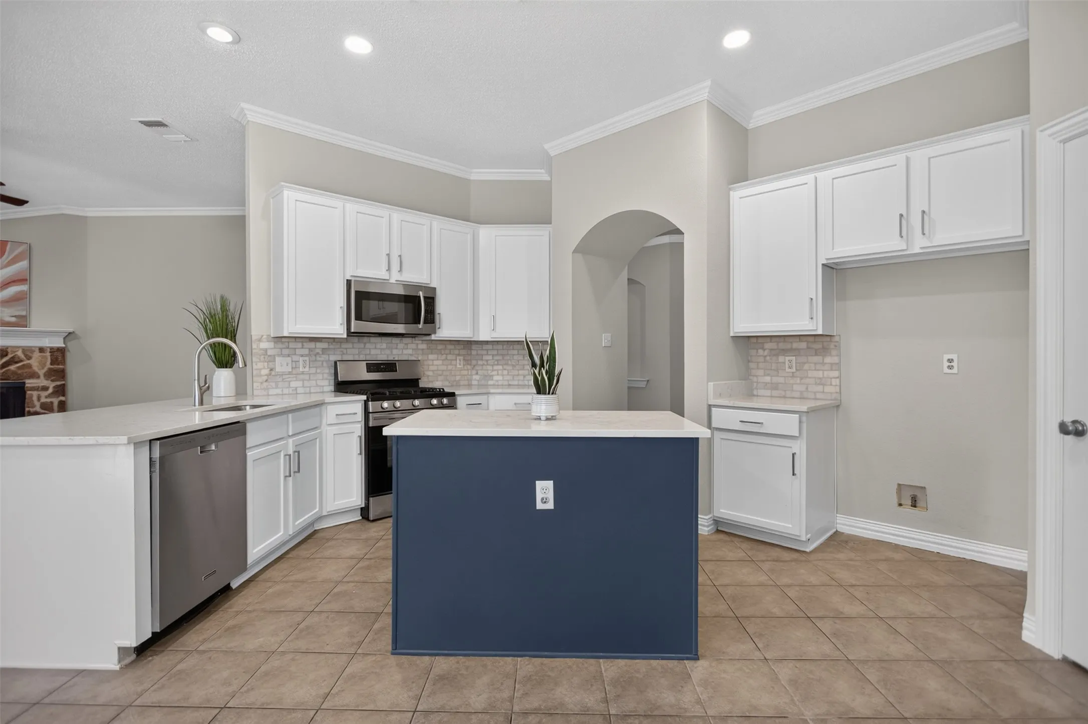 Open kitchen is perfect for families and entertaining