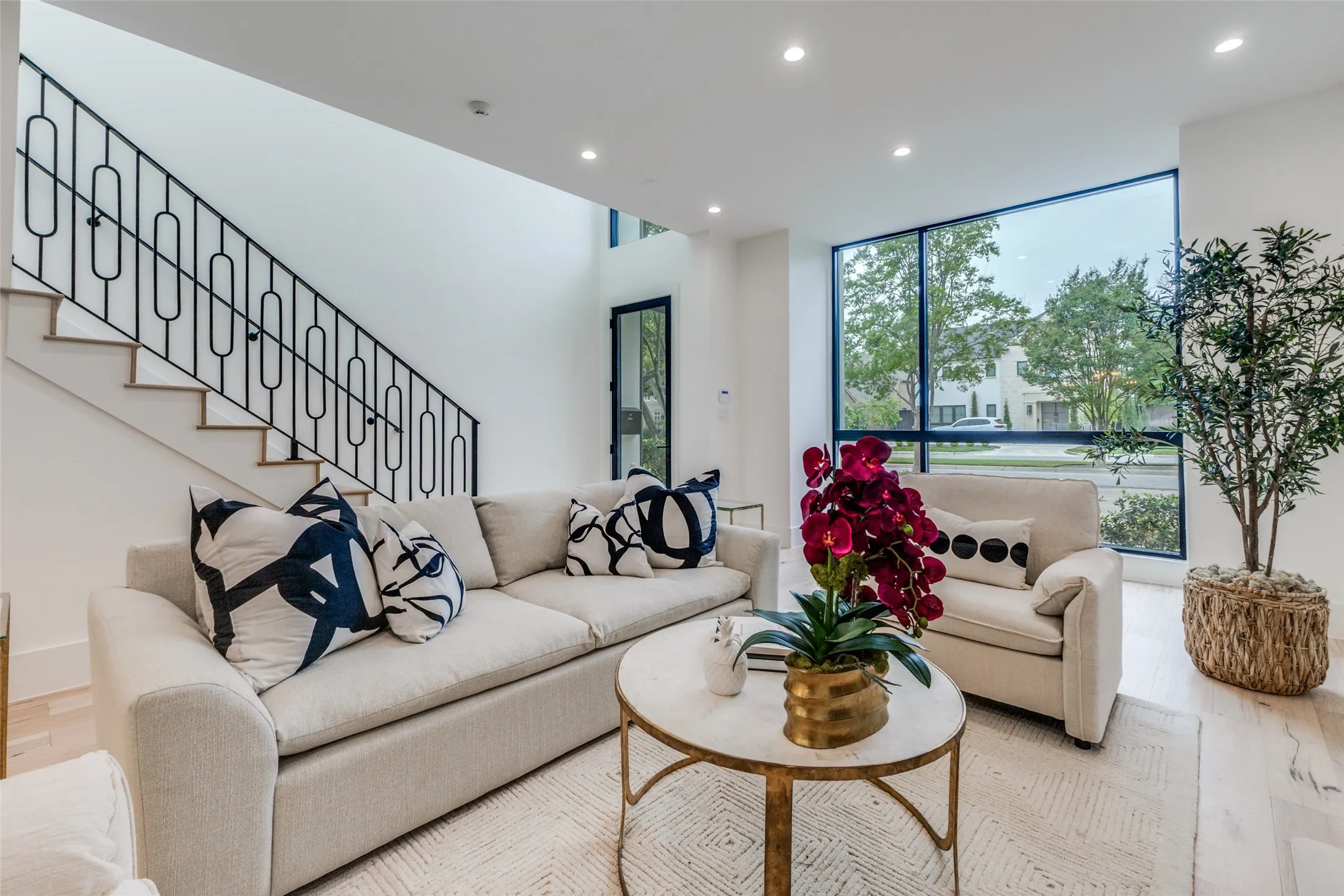 Living Area with Staircase