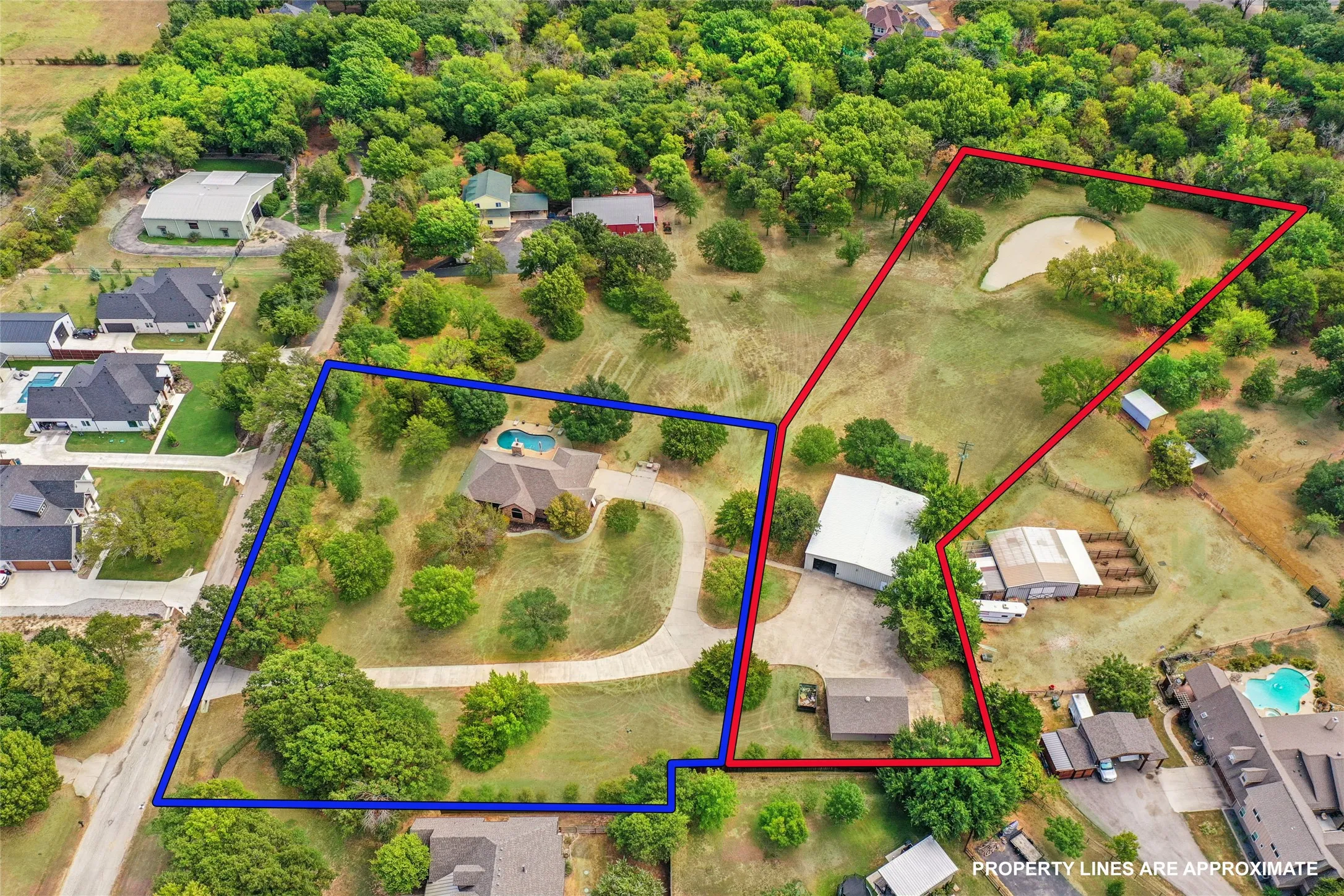 Blue highlighted area is additional property available.