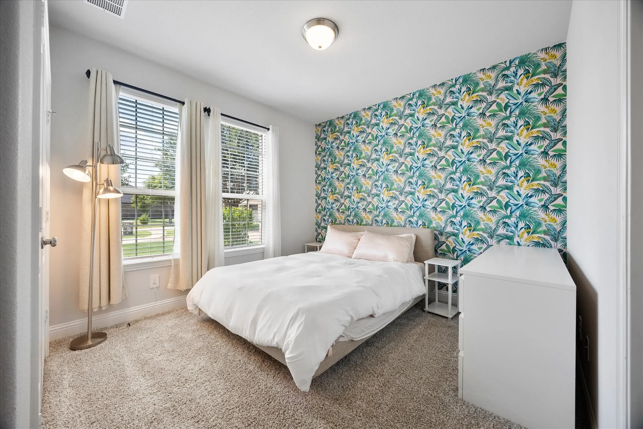 Gorgeous guest room includes roomy closet
