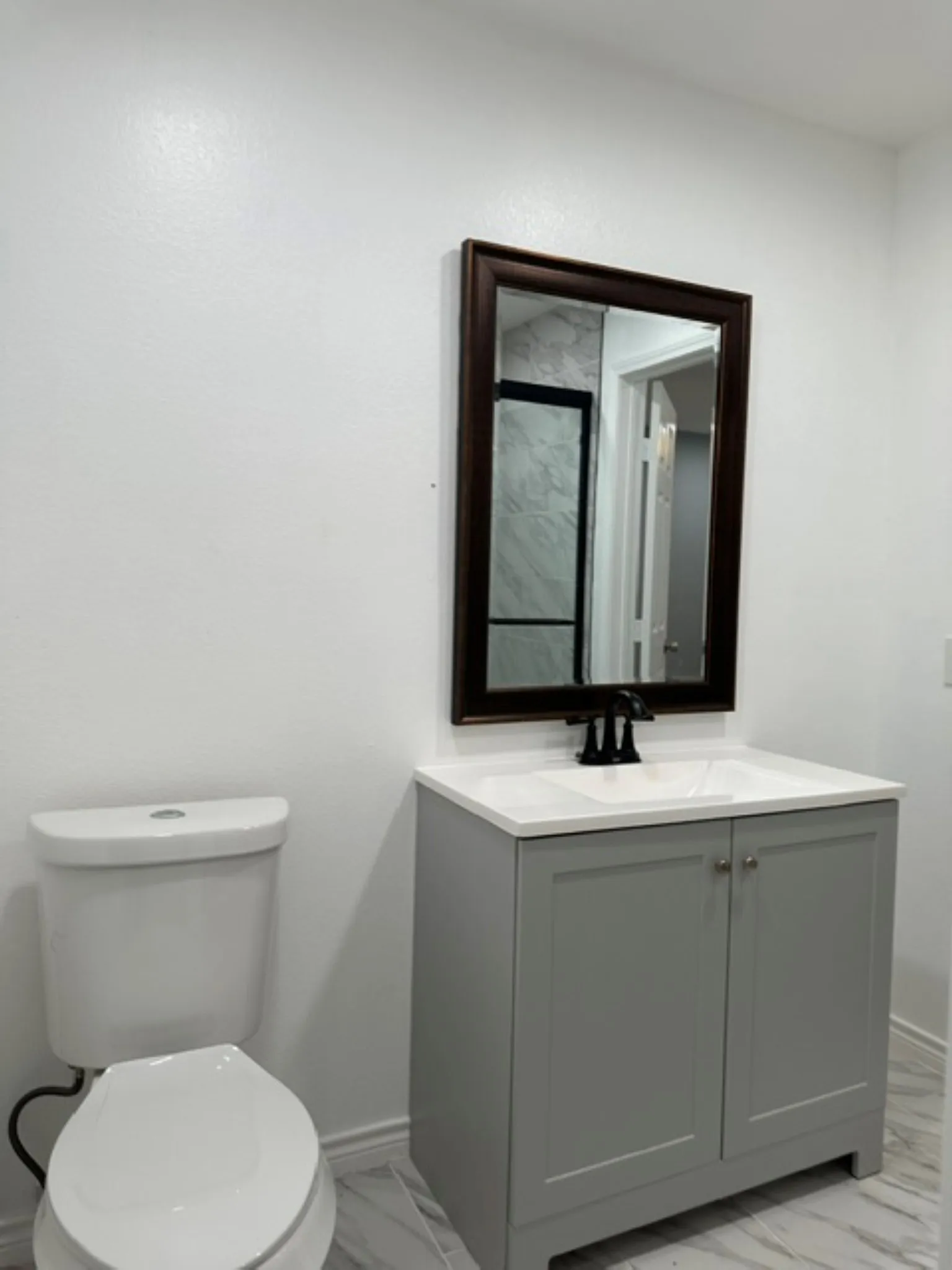 Primary bathroom with vanity
