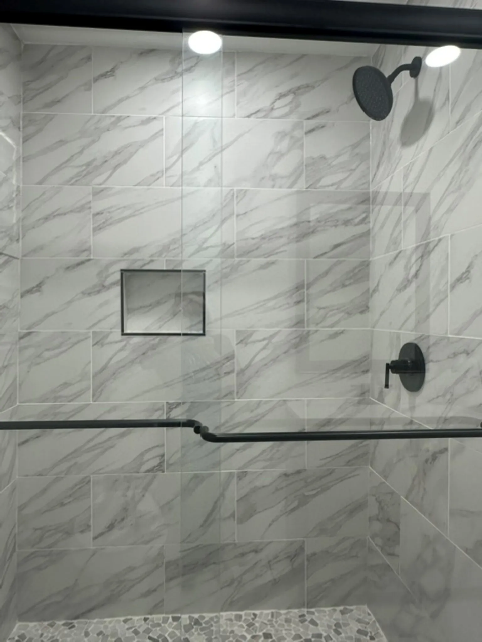 Hall bathroom shower