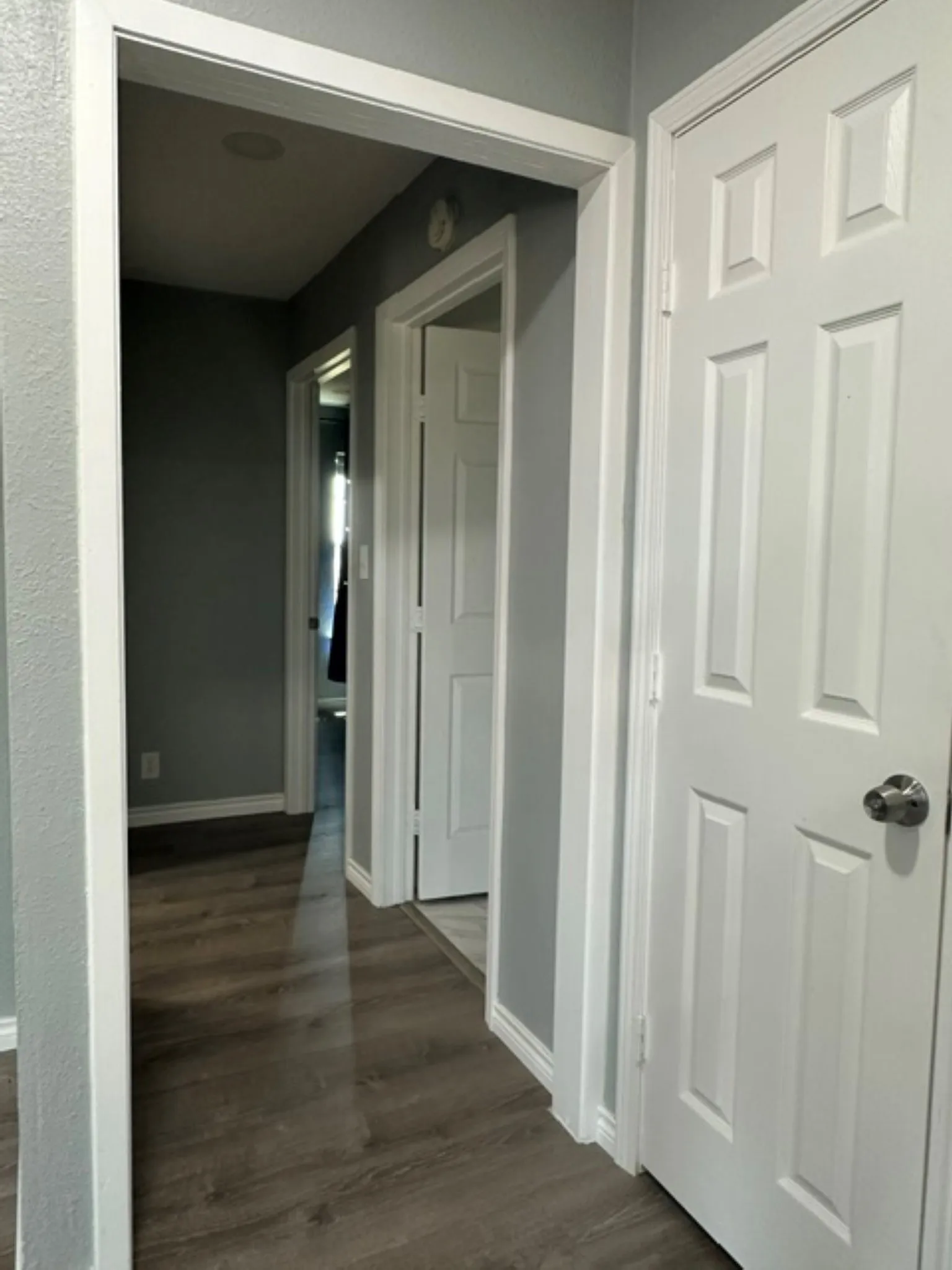 Hallway with closet