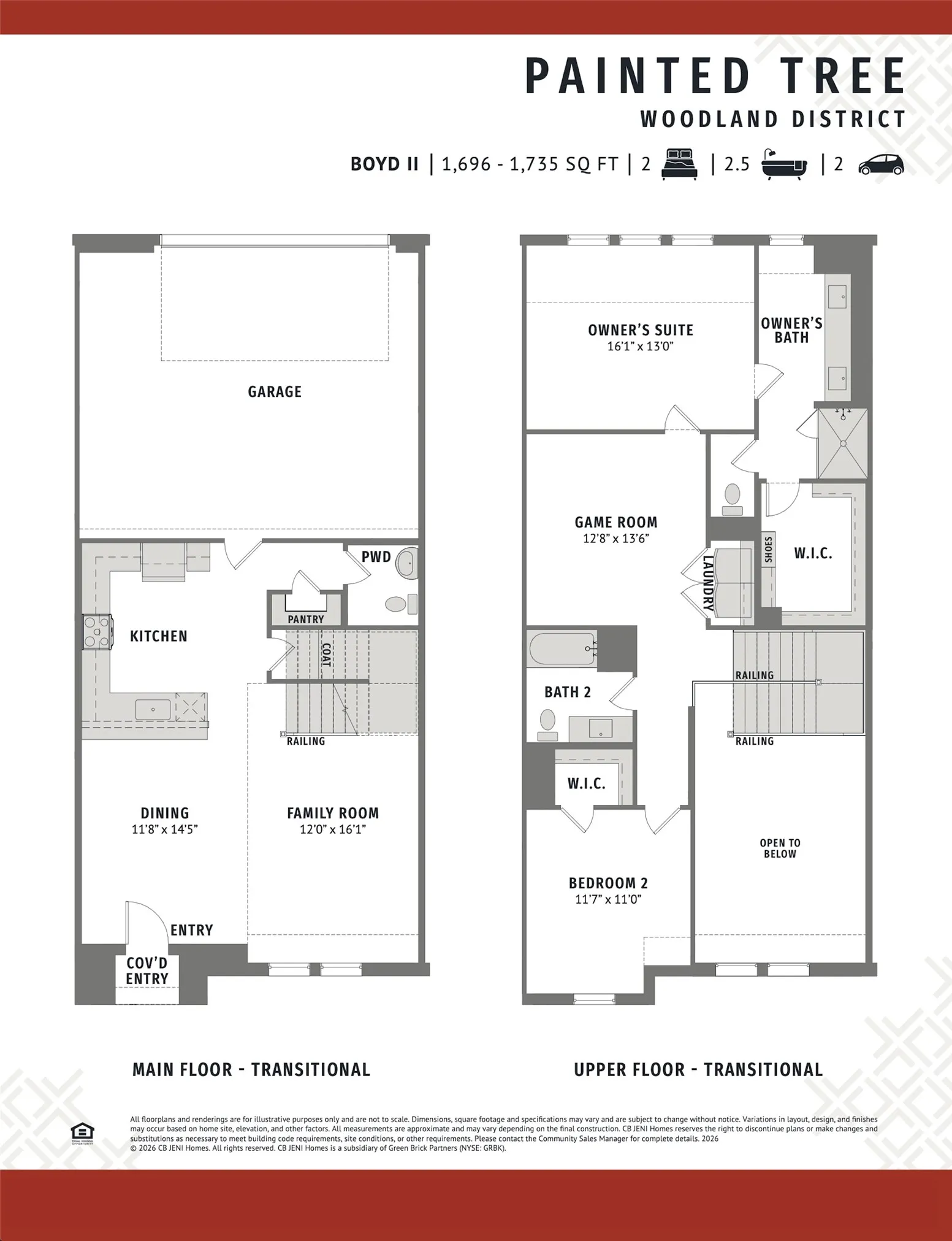 With great entertaining space on the main level and comfortable bedrooms spaces upstairs, our new Boyd II floor plan is the dream home you have been searching for!