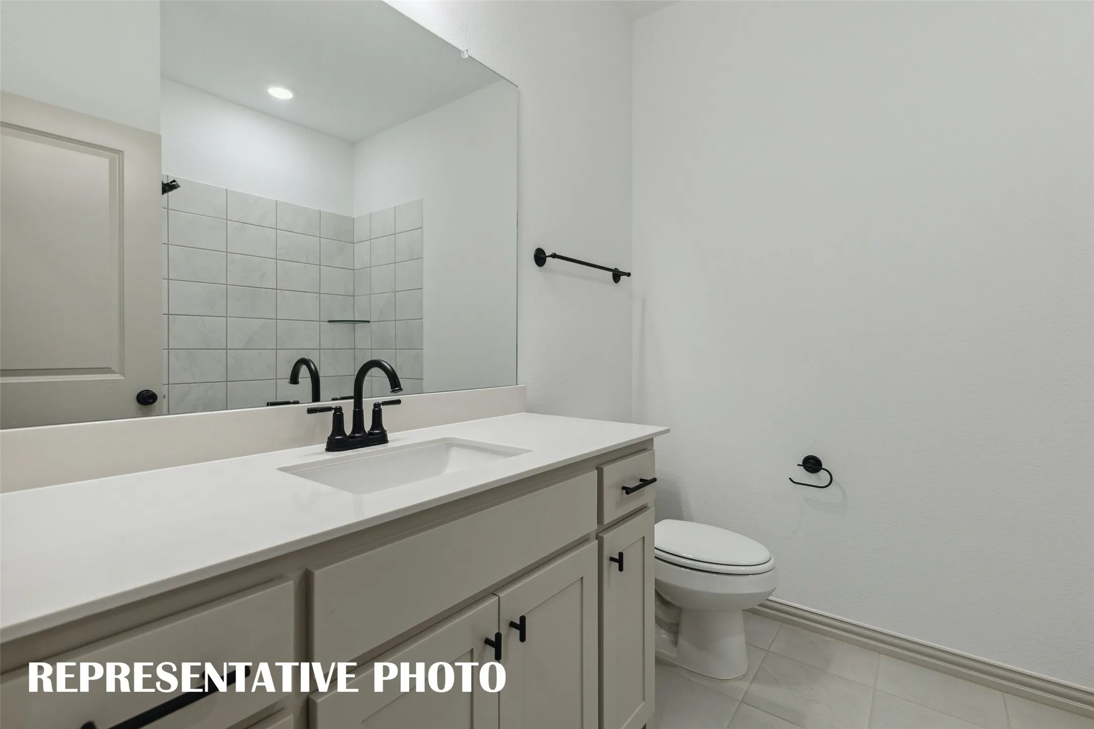 Guests will feel right at home in this beautifully finished guest bath.  REPRESENTATIVE PHOTO