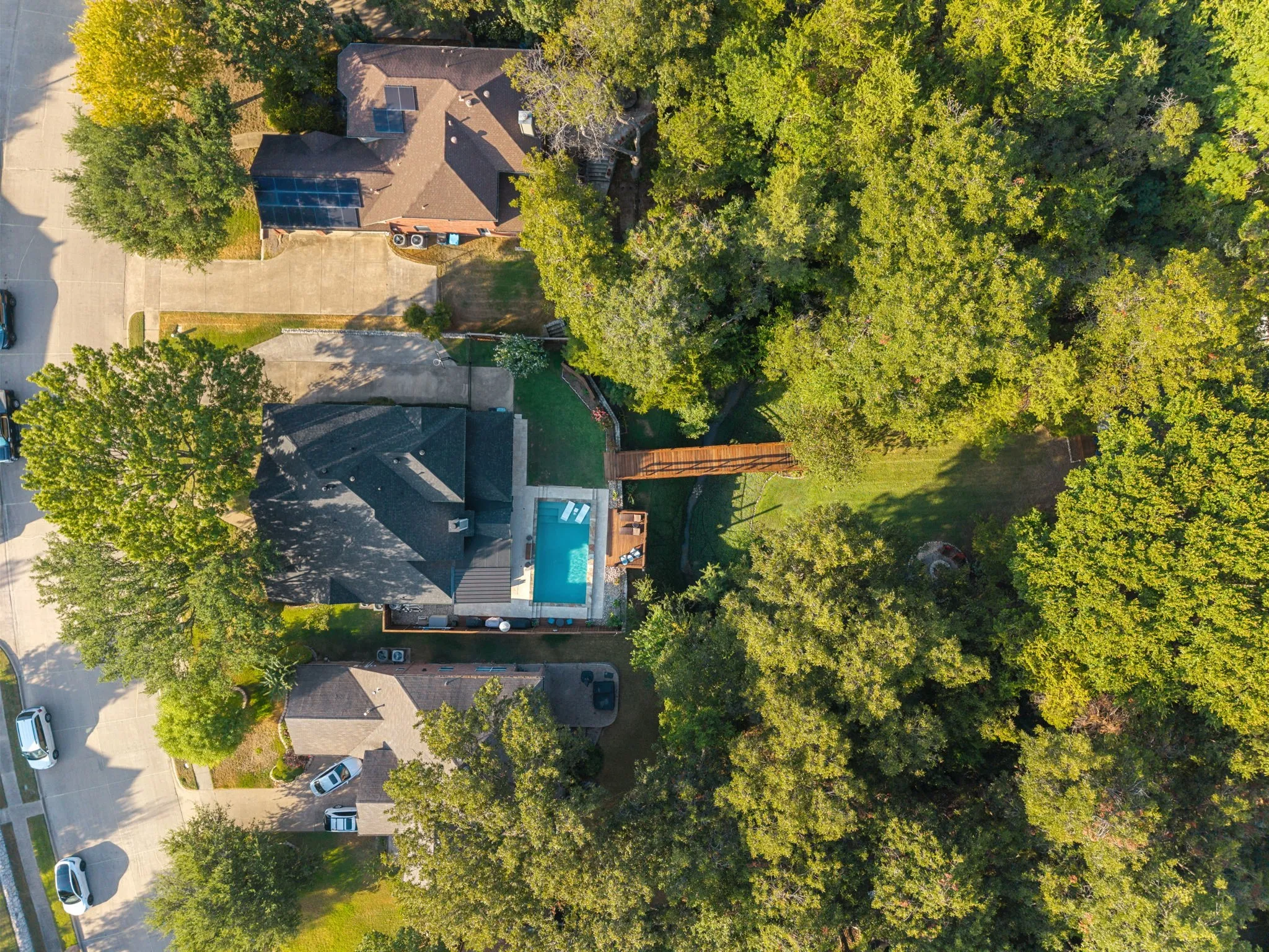 Aerial view of lot