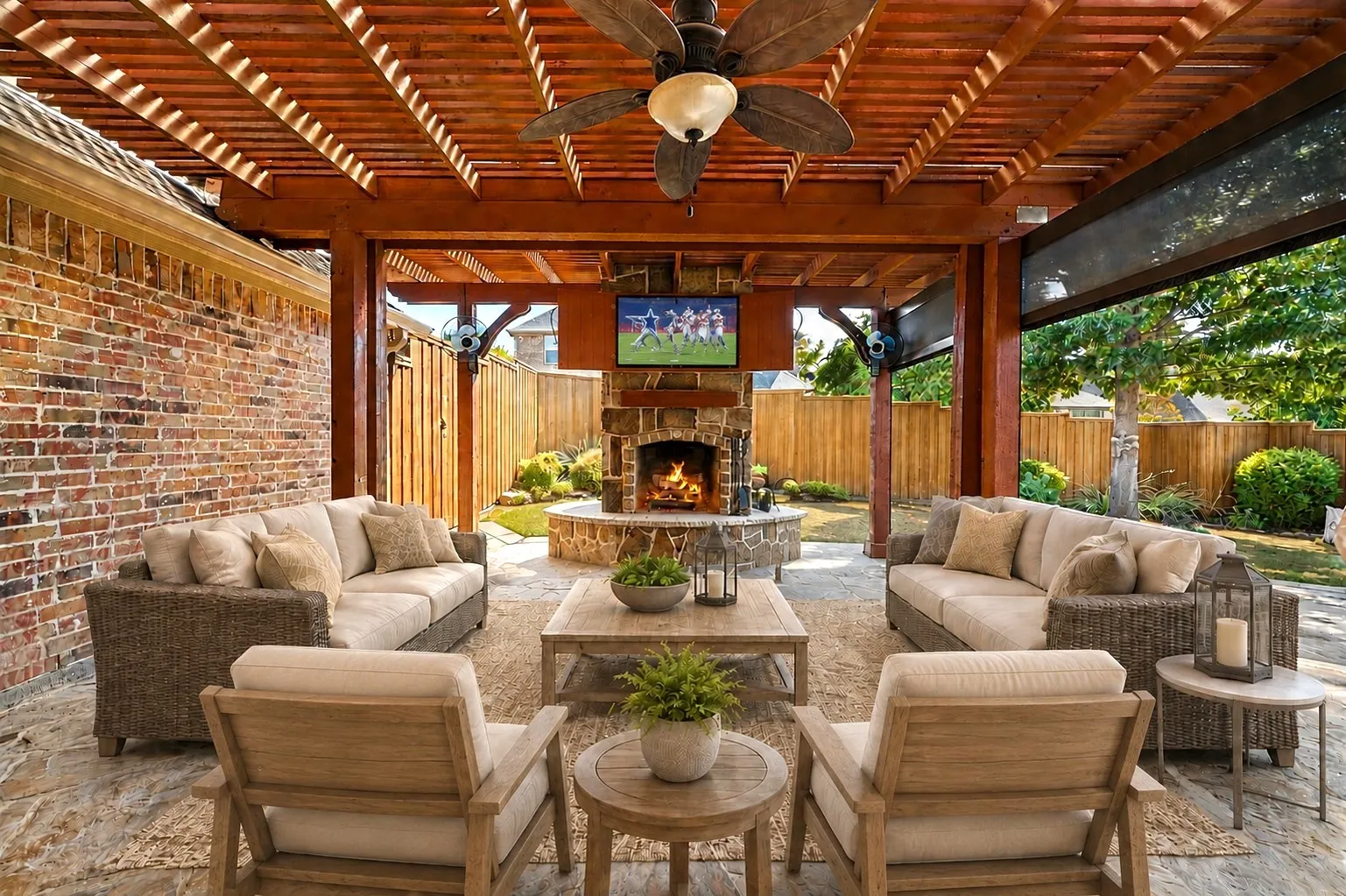 (Virtually stagged)   You can accomidate a large group of friends for sports games and movie nite!