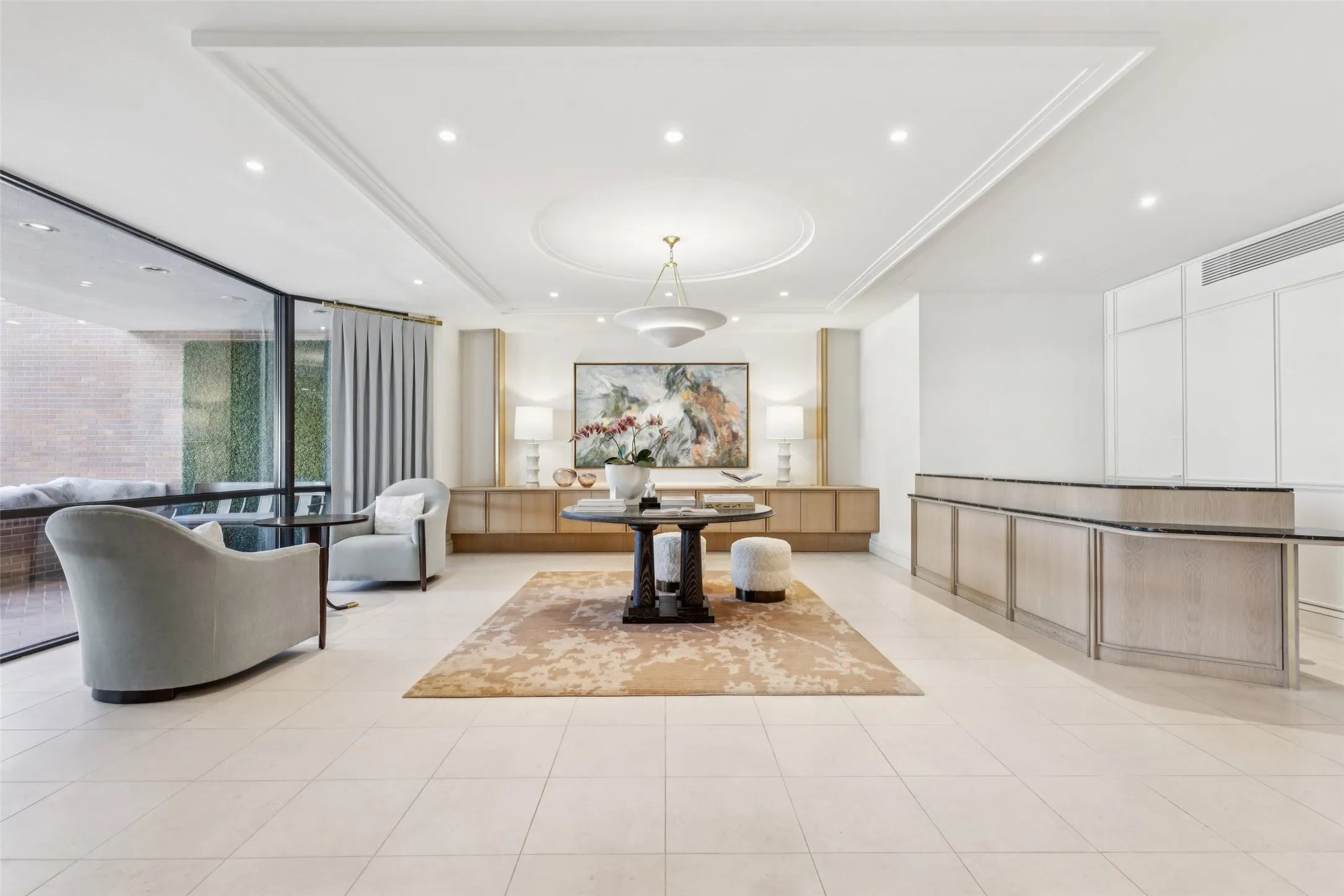 Recently remodeled concierge and lobby.