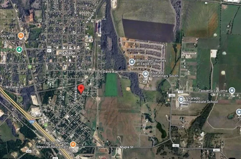 Aerial Map. Depicting the geographical location and surrounding area of the property