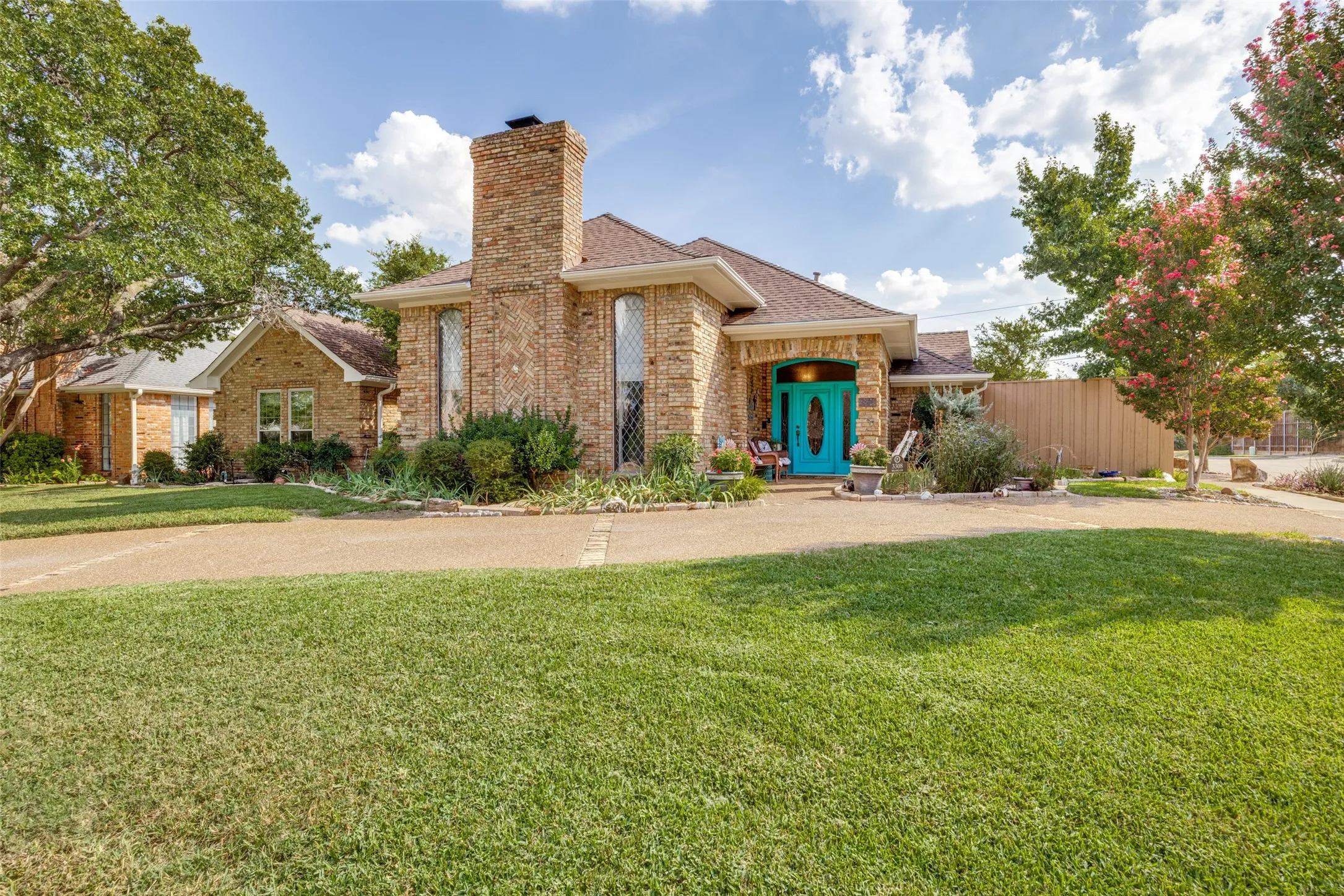 Brick exterior with an inviting entry