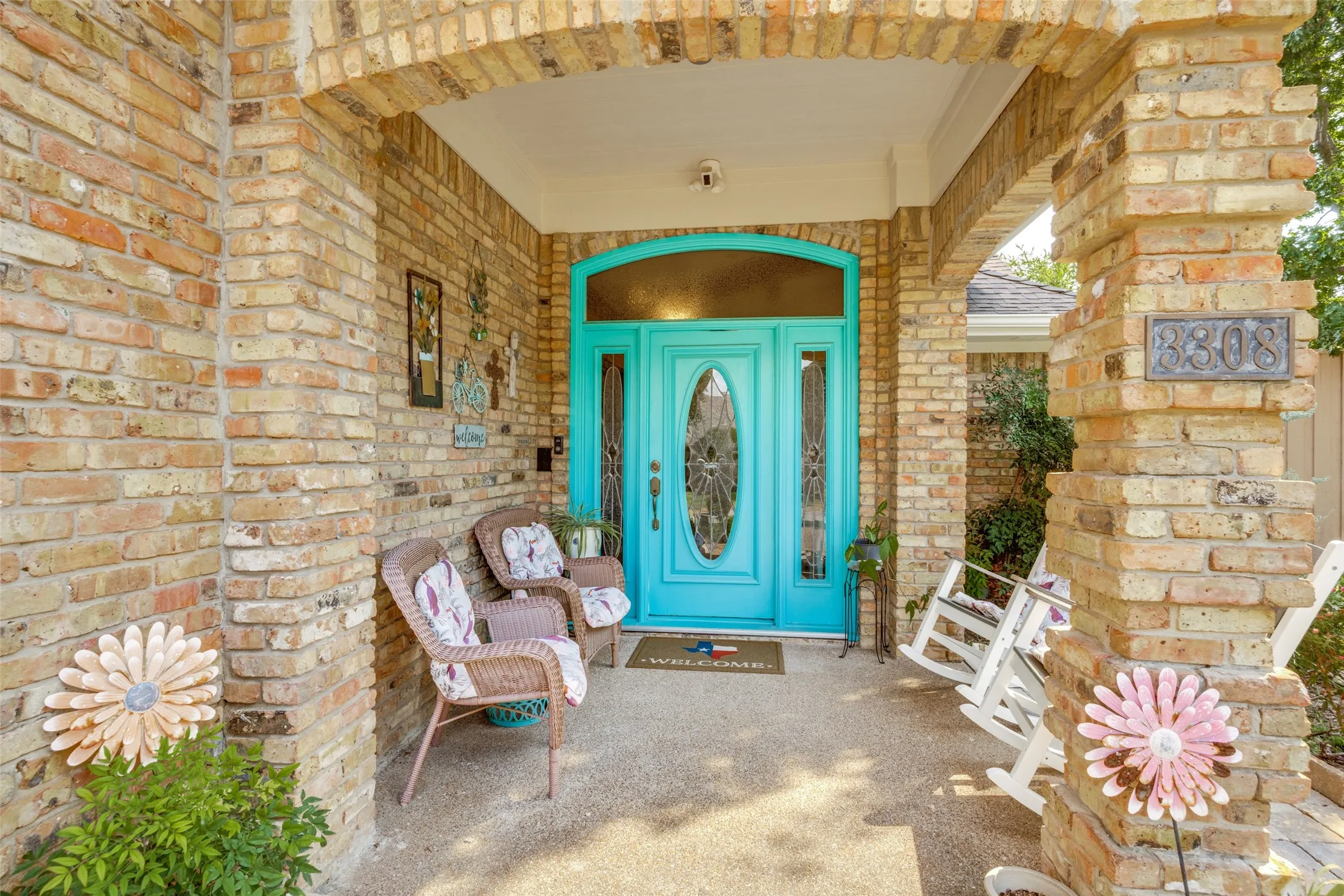 Brick archway entry