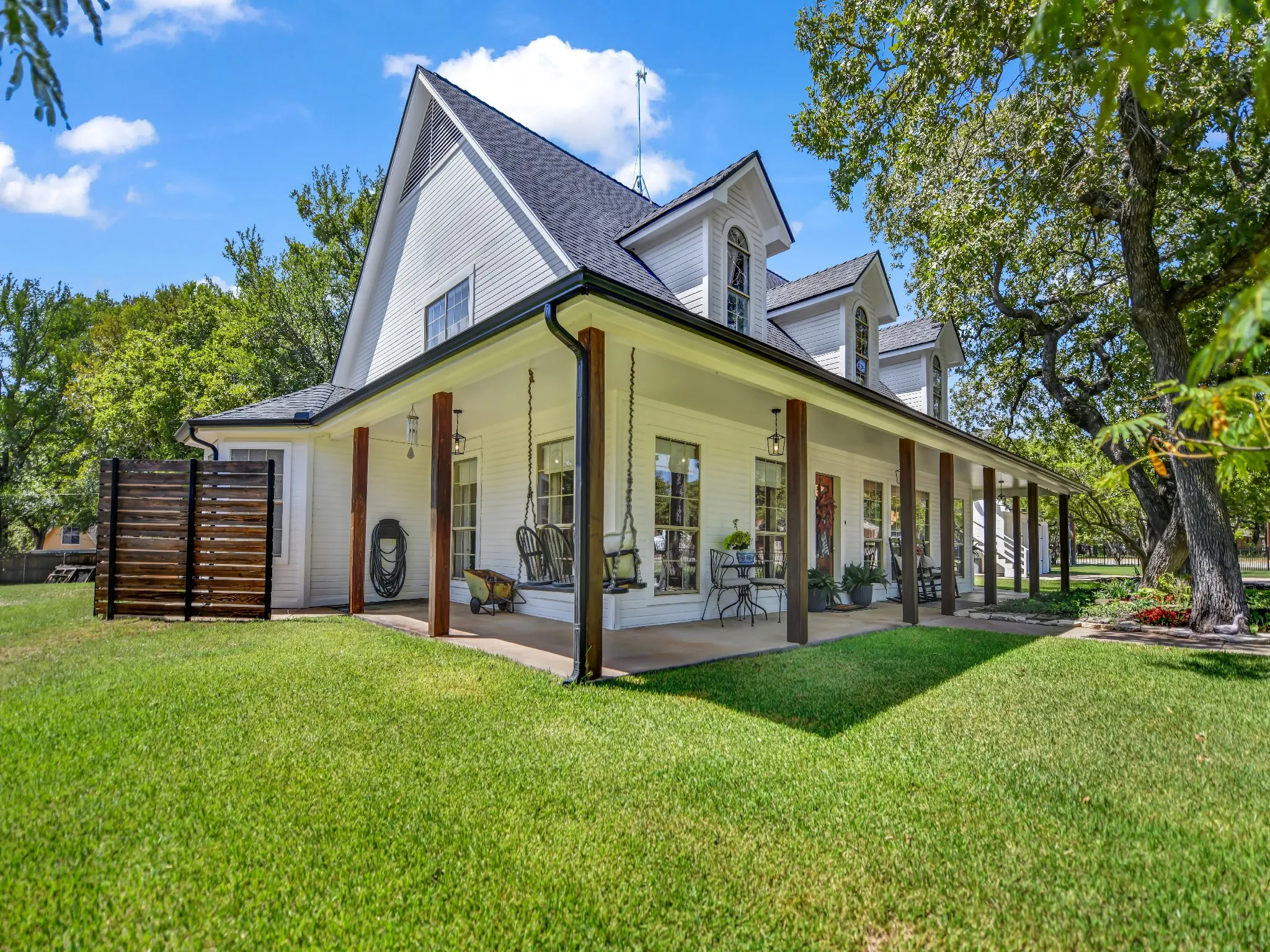 Wrap-around porch