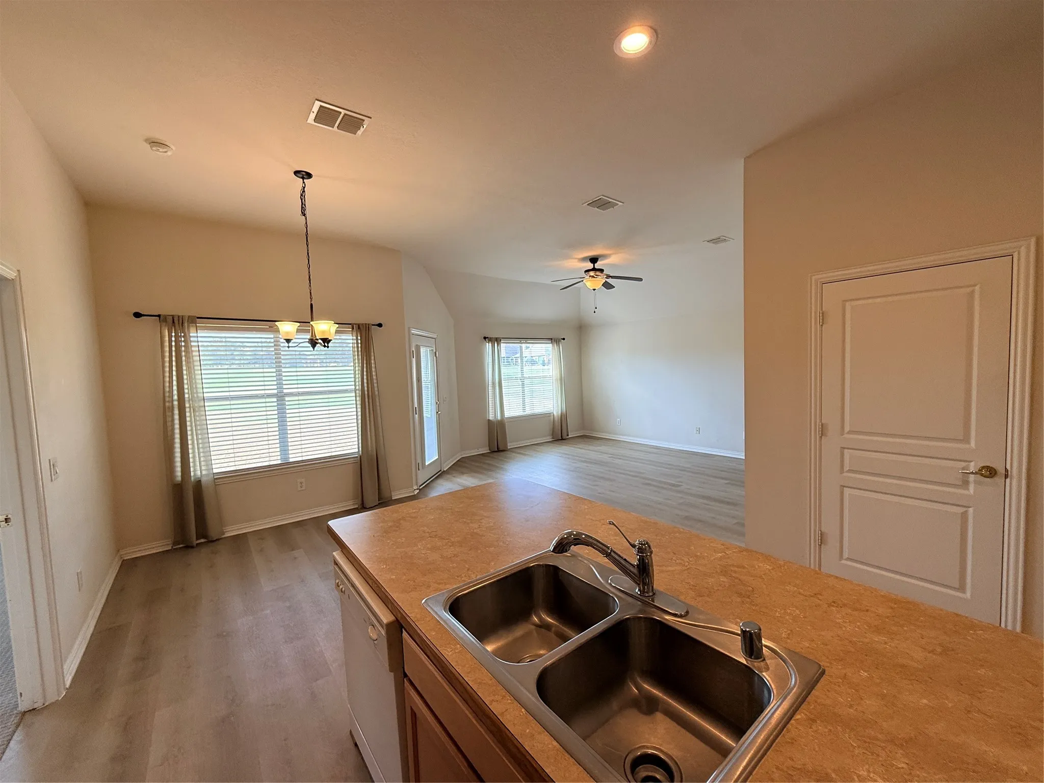 kitchen open to dining and living...very open floorplan