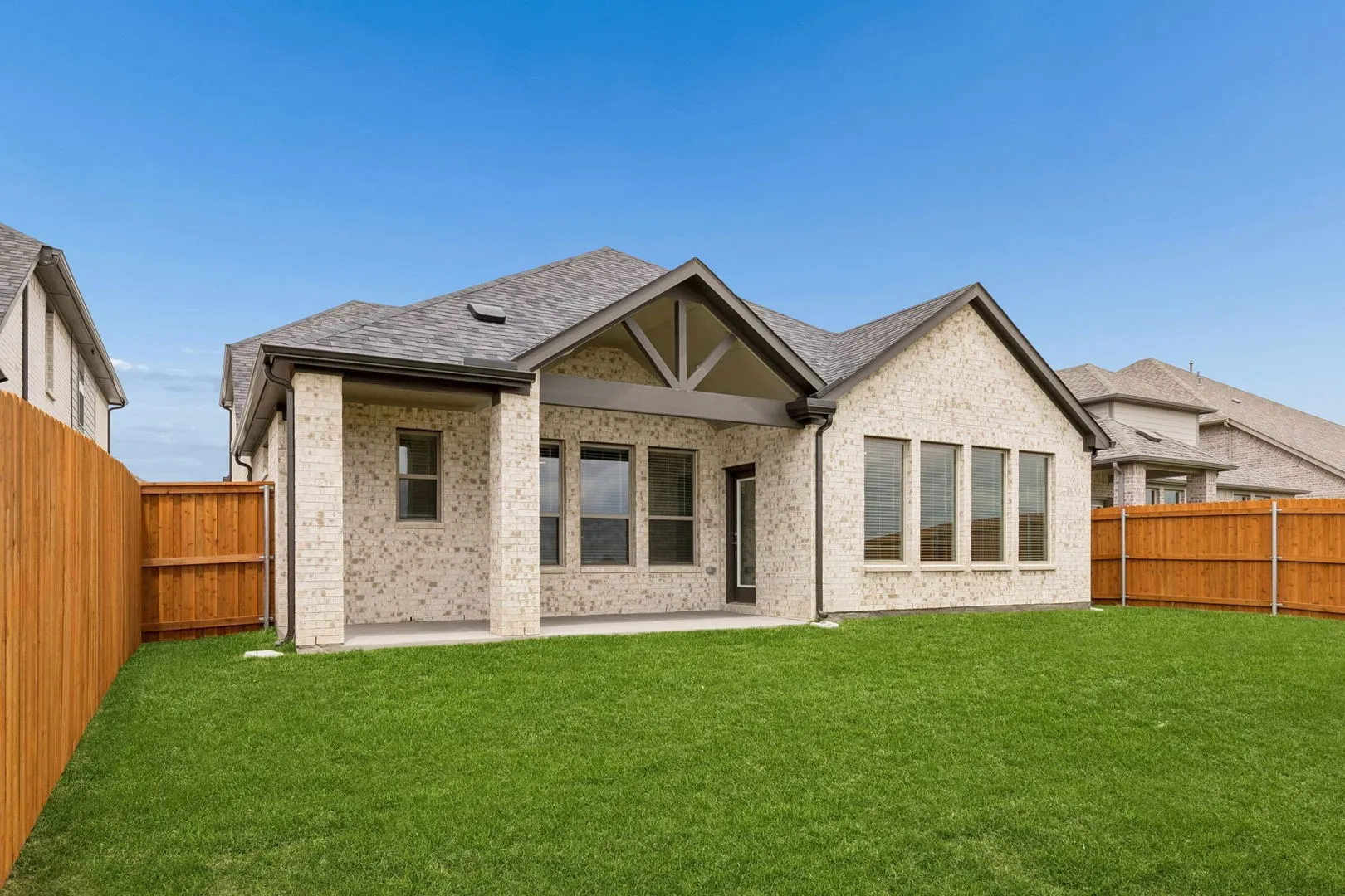 Patio in the Claret home plan by Trophy Signature Homes – REPRESENTATIVE PHOTO
