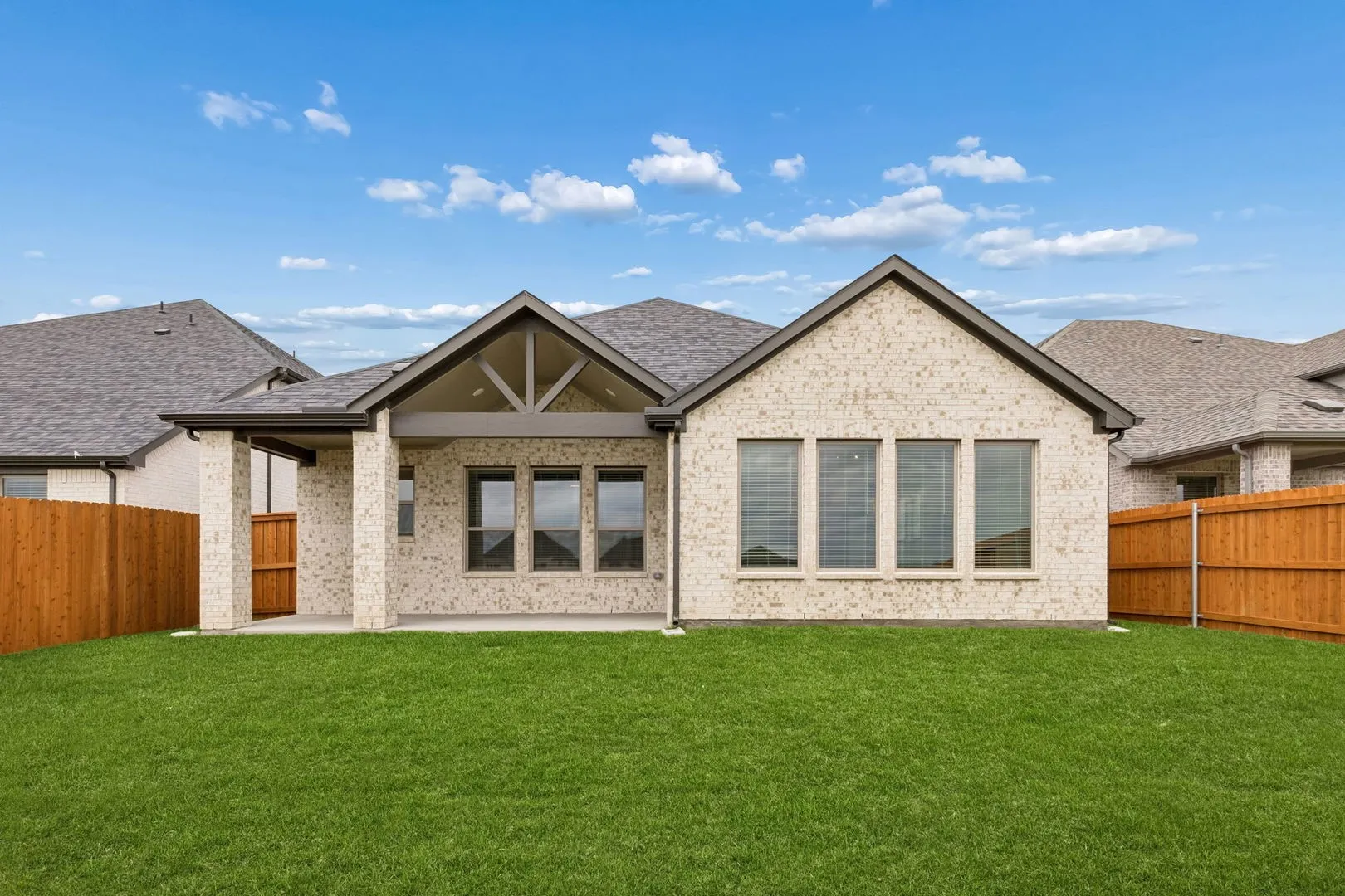 Patio in the Claret home plan by Trophy Signature Homes – REPRESENTATIVE PHOTO
