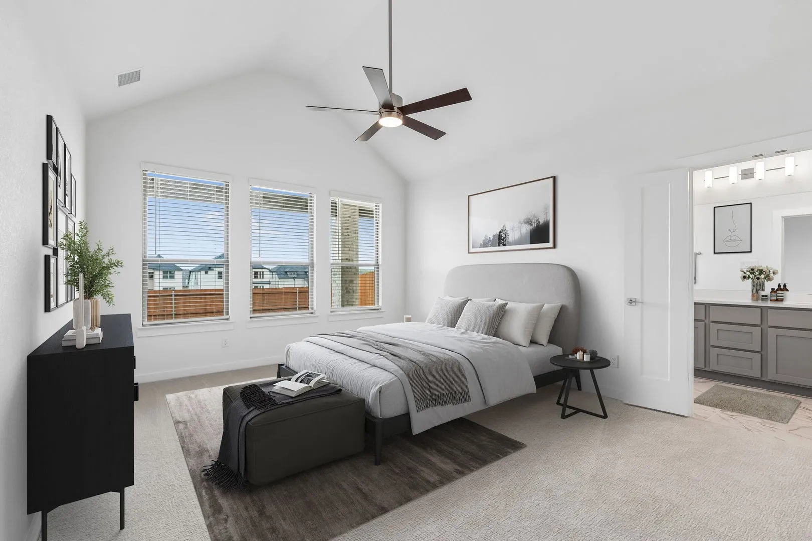 Primary Suite in the Claret home plan by Trophy Signature Homes – REPRESENTATIVE PHOTO