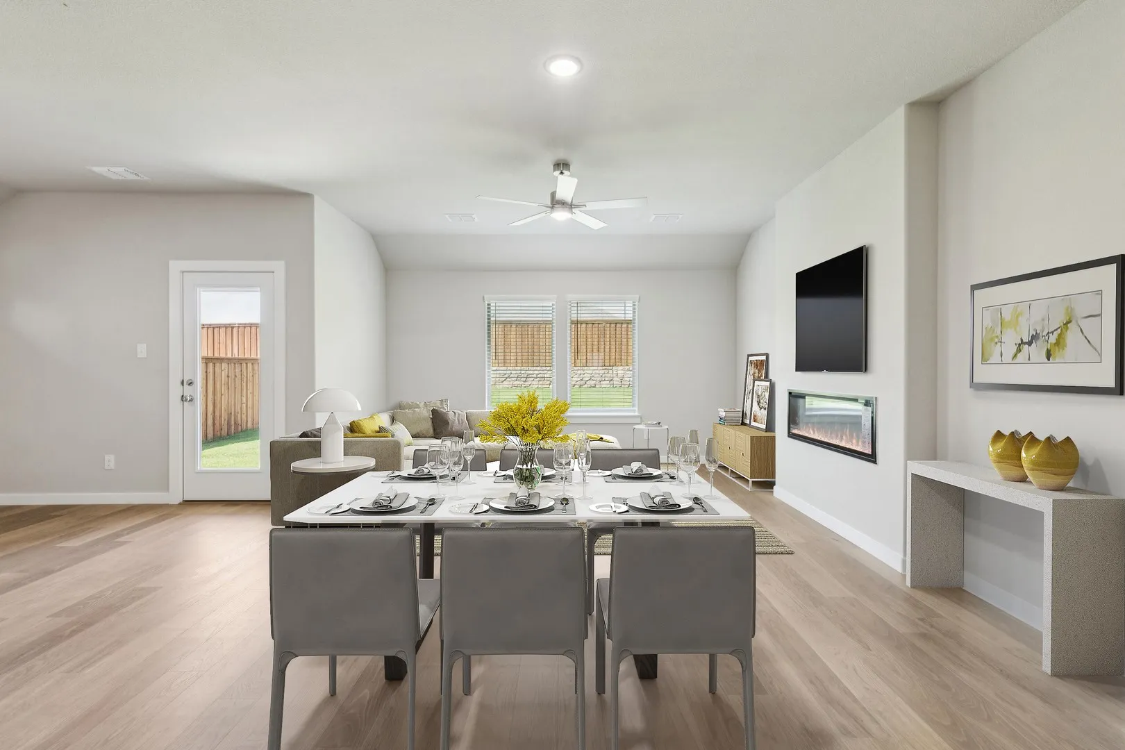 Living room in the Heisman home plan by Trophy Signature Homes – REPRESENTATIVE PHOTO