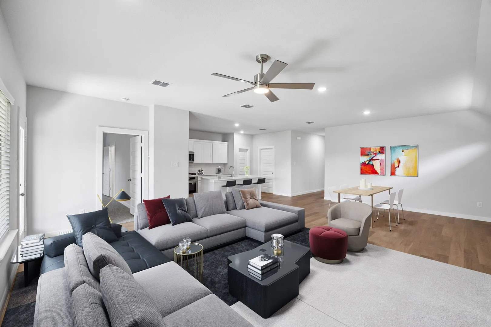 Open Floor Plan in the Oscar home plan by Trophy Signature Homes – REPRESENTATIVE PHOTO
