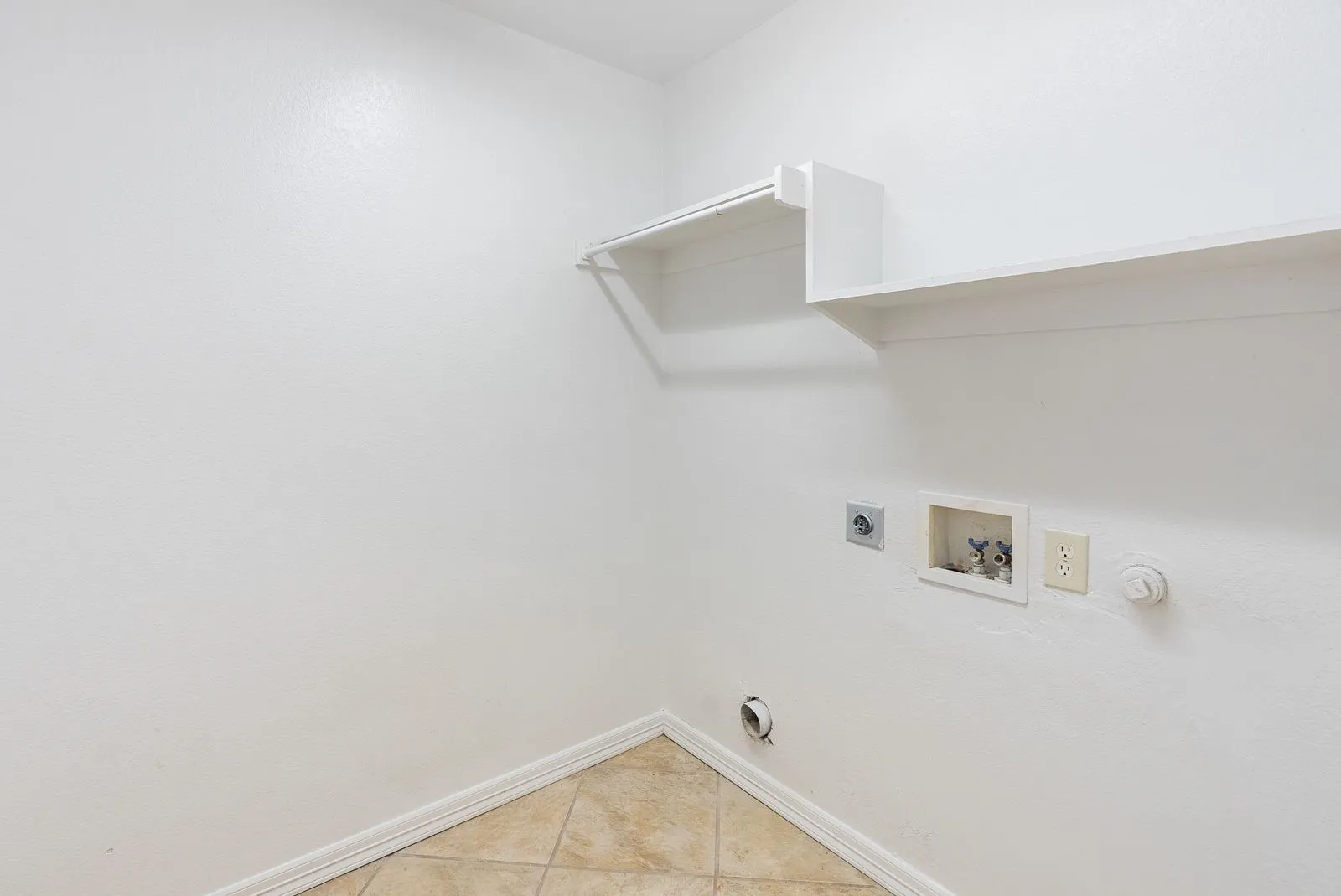 Tile flooring with baseboard trim