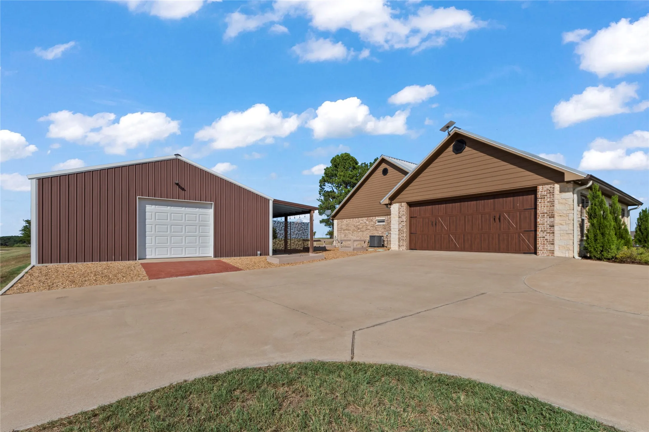 Attached garage and shop