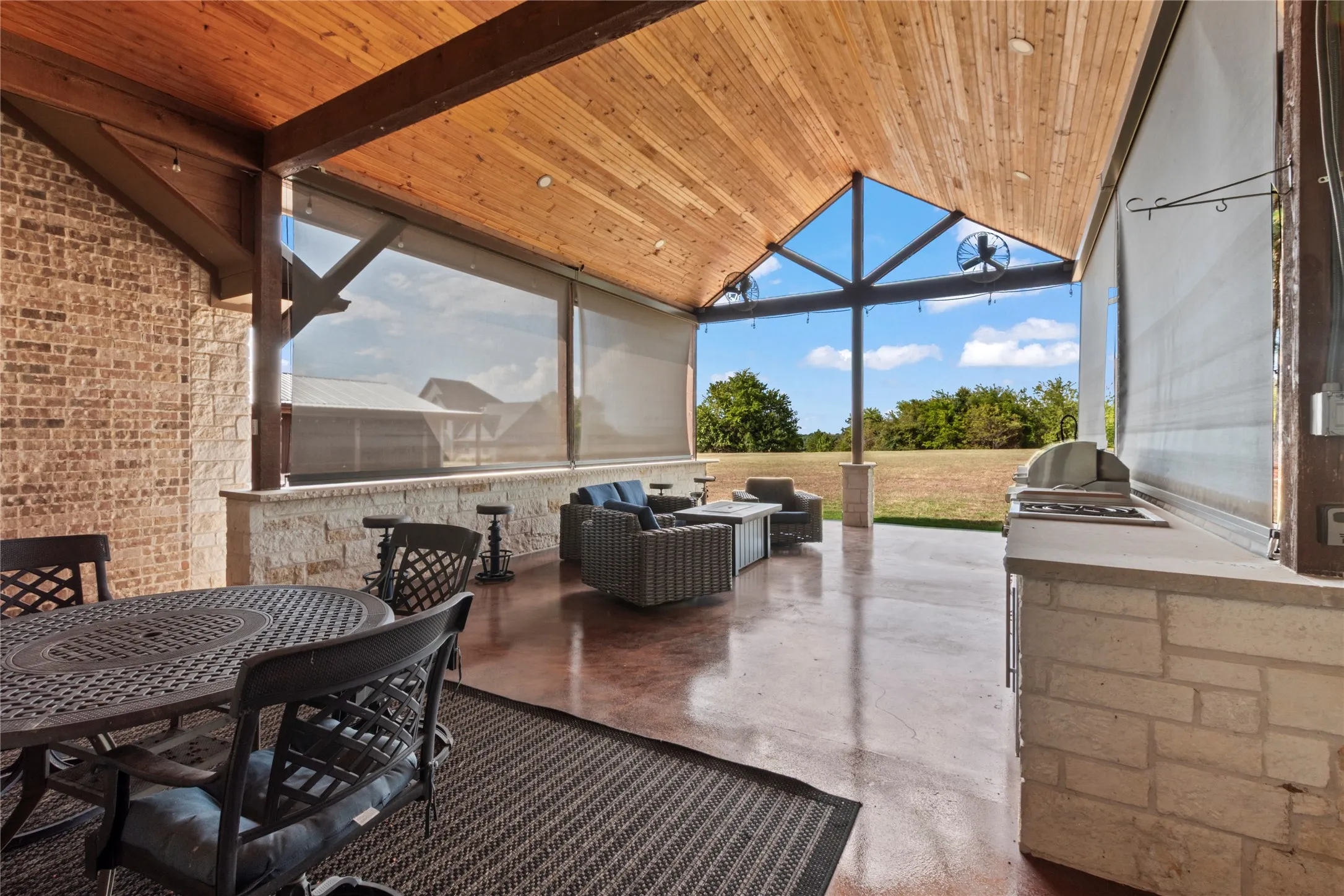 Covered back patio