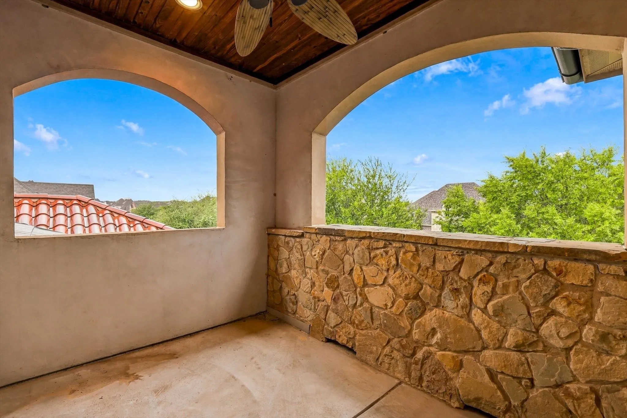 Picturesque balcony outside Bedroom 3