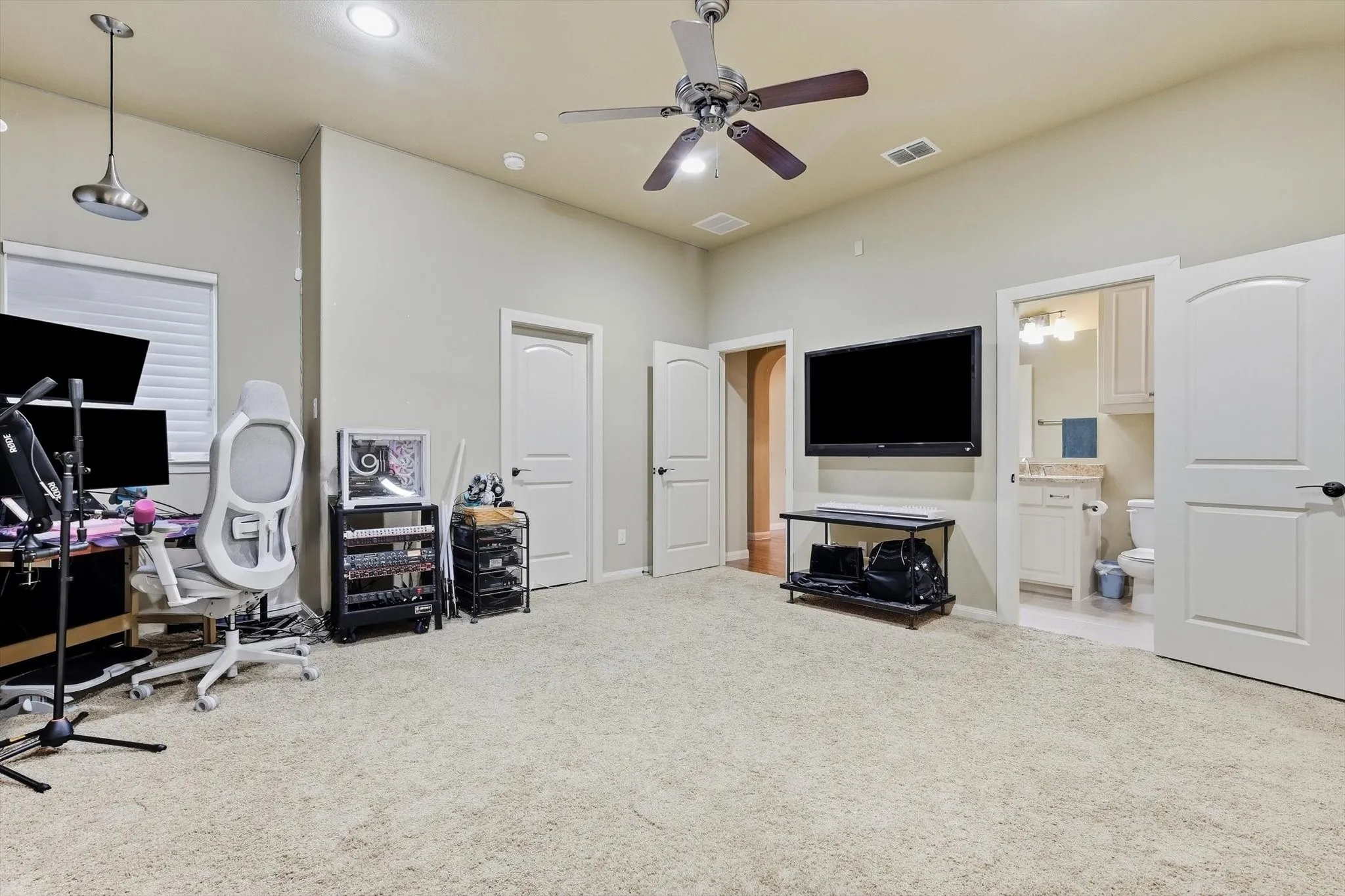 Bedroom 5 currently being used as a music room