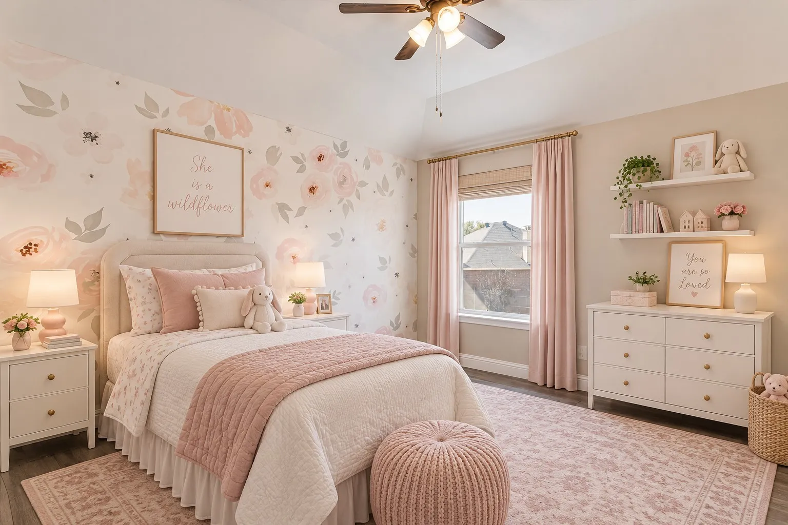 Virtually staged bedroom #2